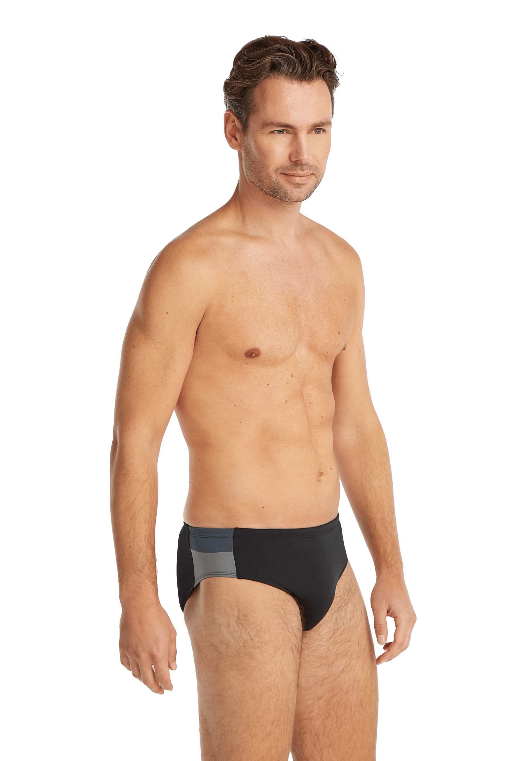Swim brief nero / grey 