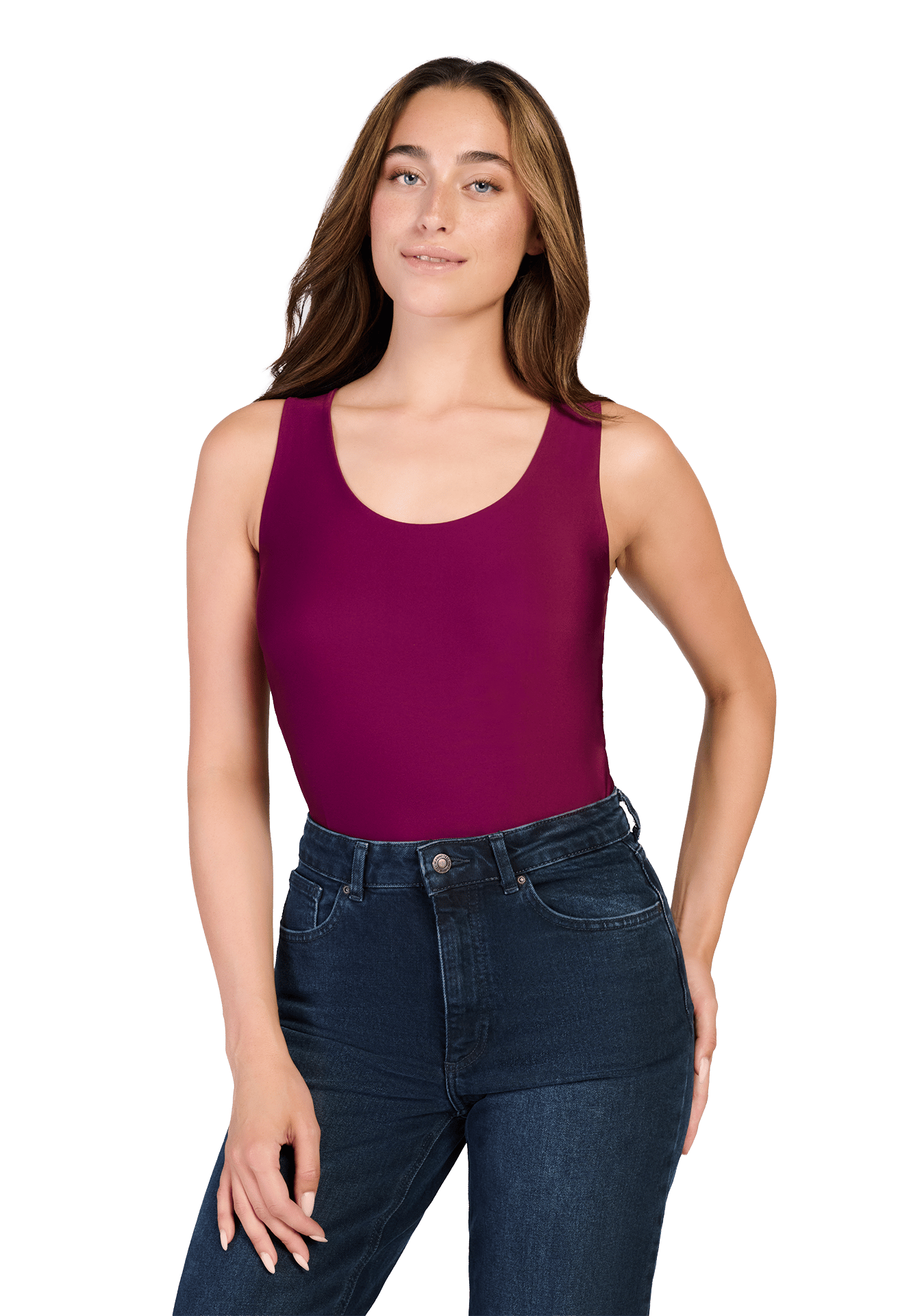 Singlet double layer cherry burgundy