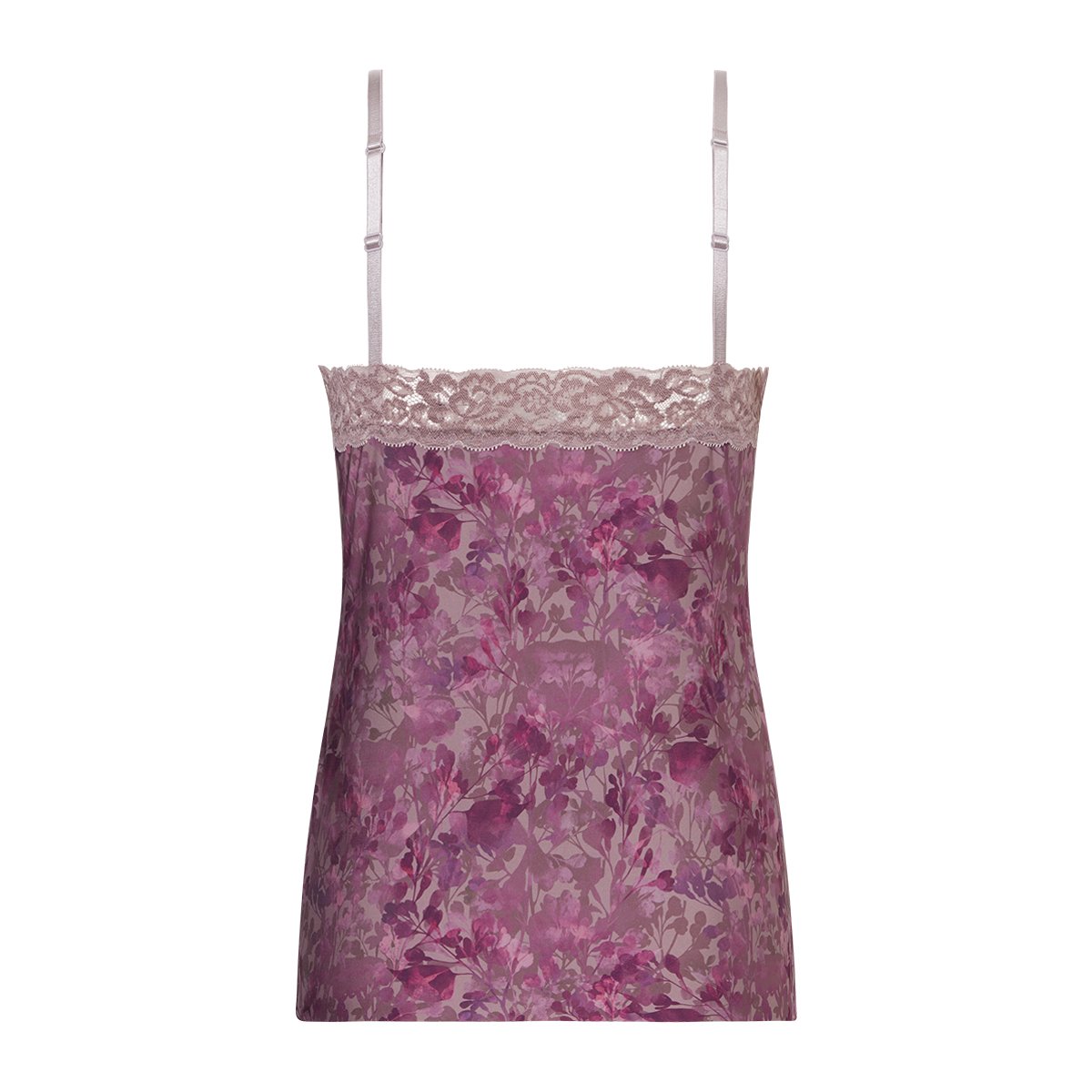 Spaghetti top met kant inked flowers