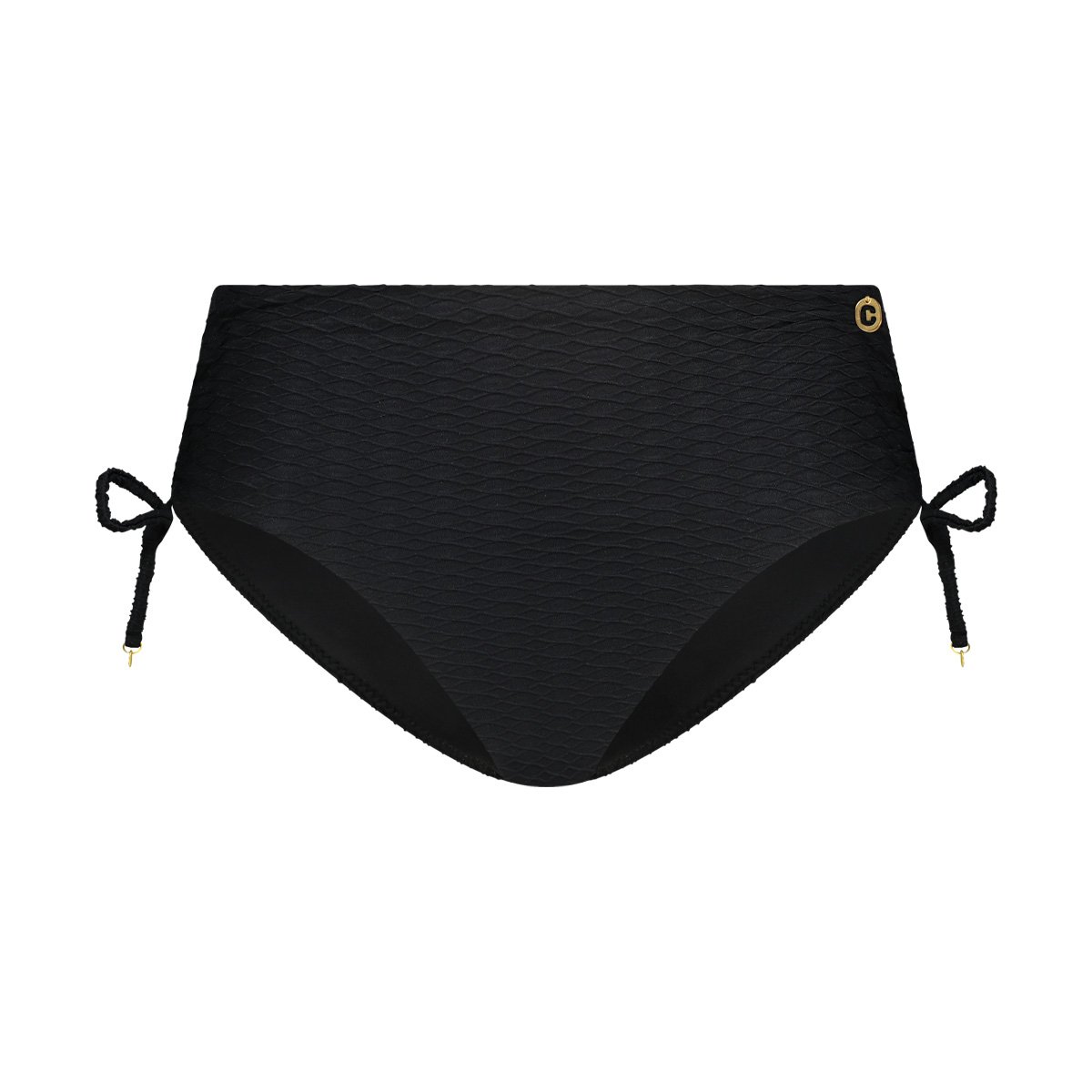 Bikini bottom midi bow black snake