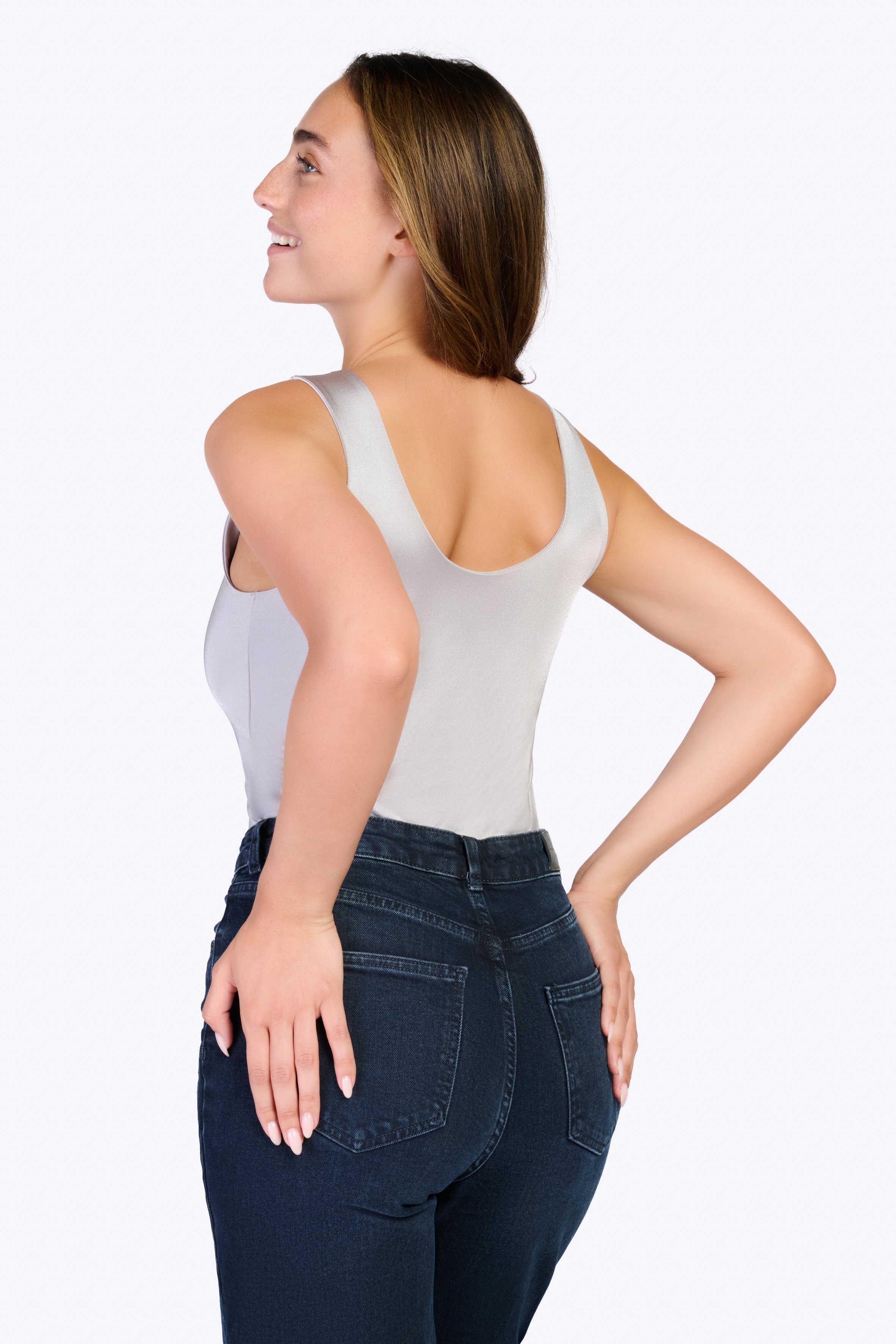 Singlet double layer silver shimmer