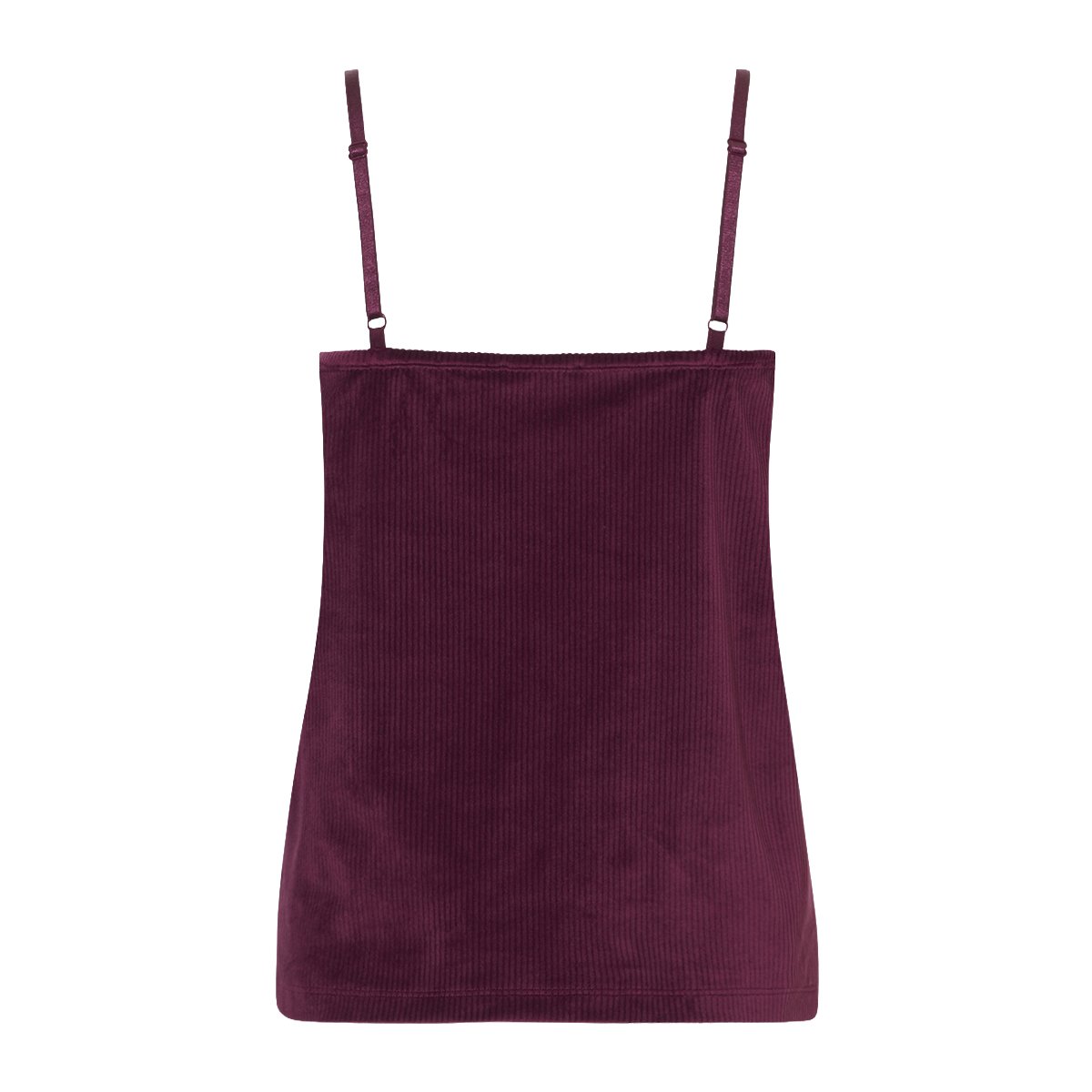Spaghetti top met kant cherry burgundy