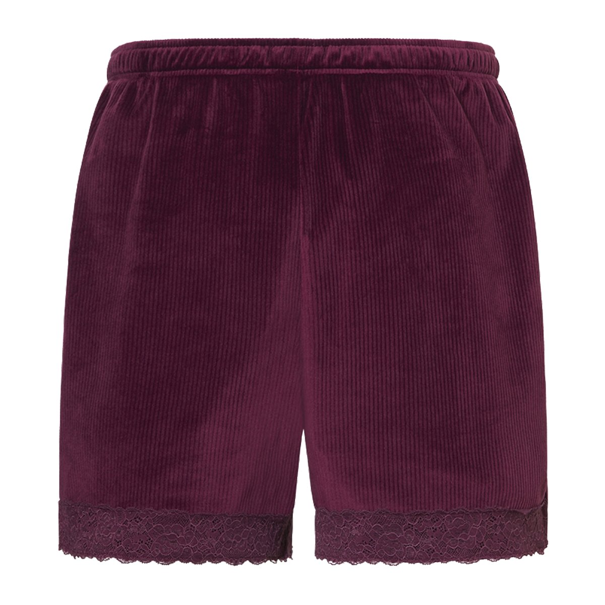 Short met kant cherry burgundy