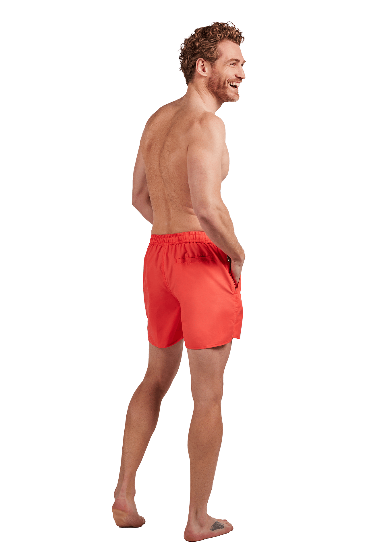 Beach shorts bright orange