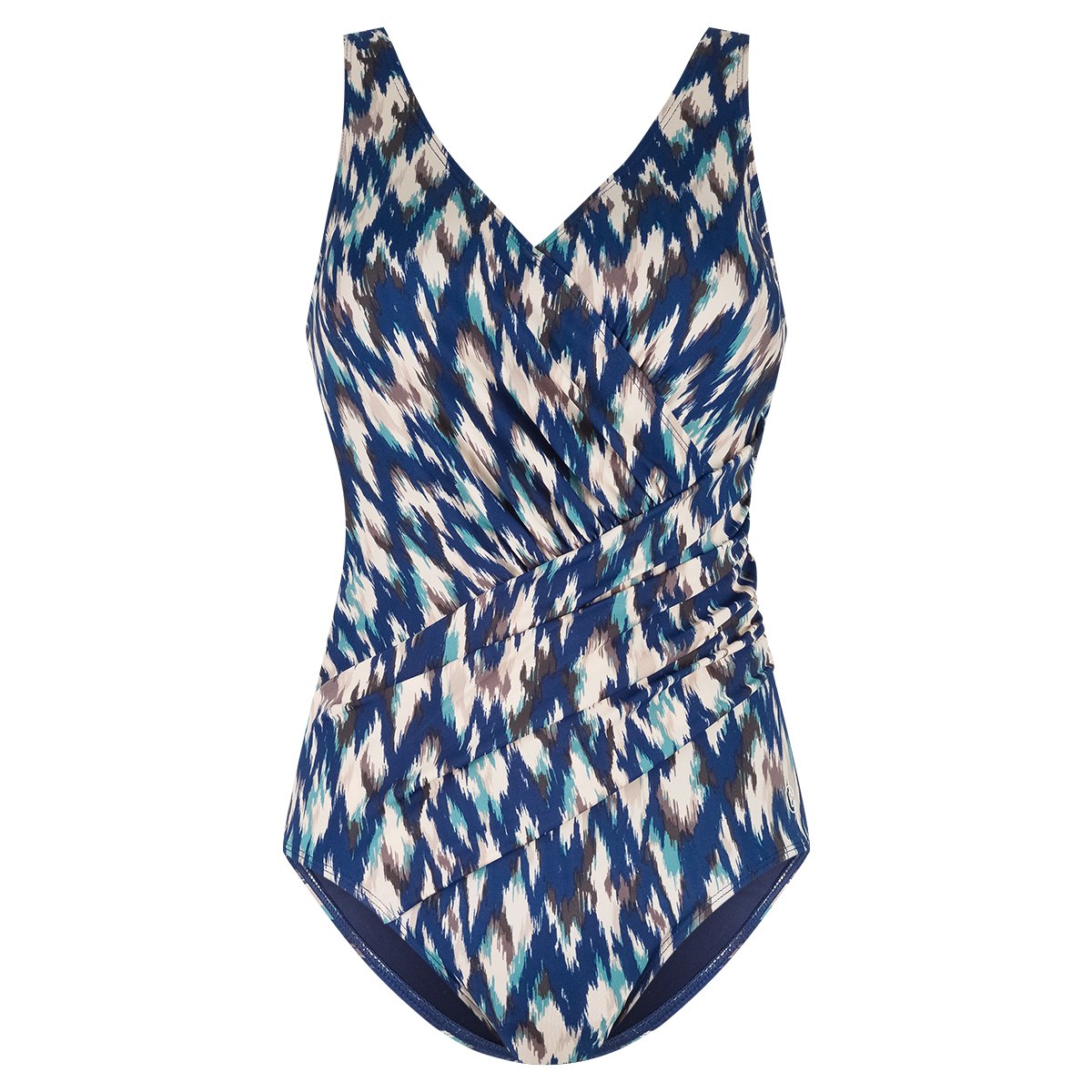 Badpak soft cup v-neck ikat blue 