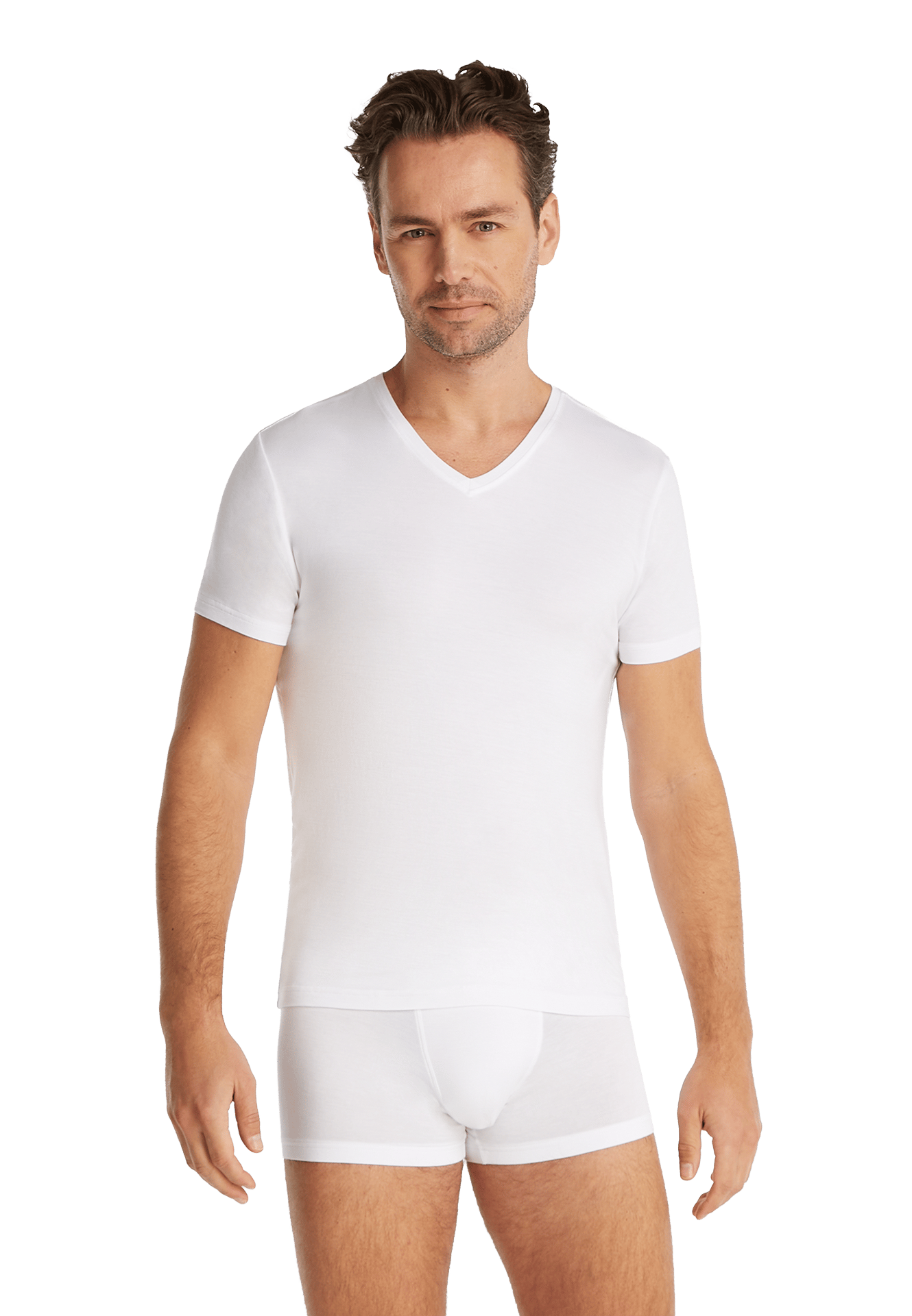 V-neck t-shirt wit 