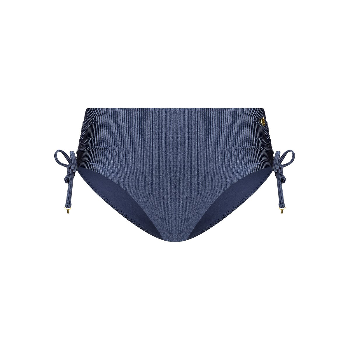 Bikini bottom midi bow shiny indigo