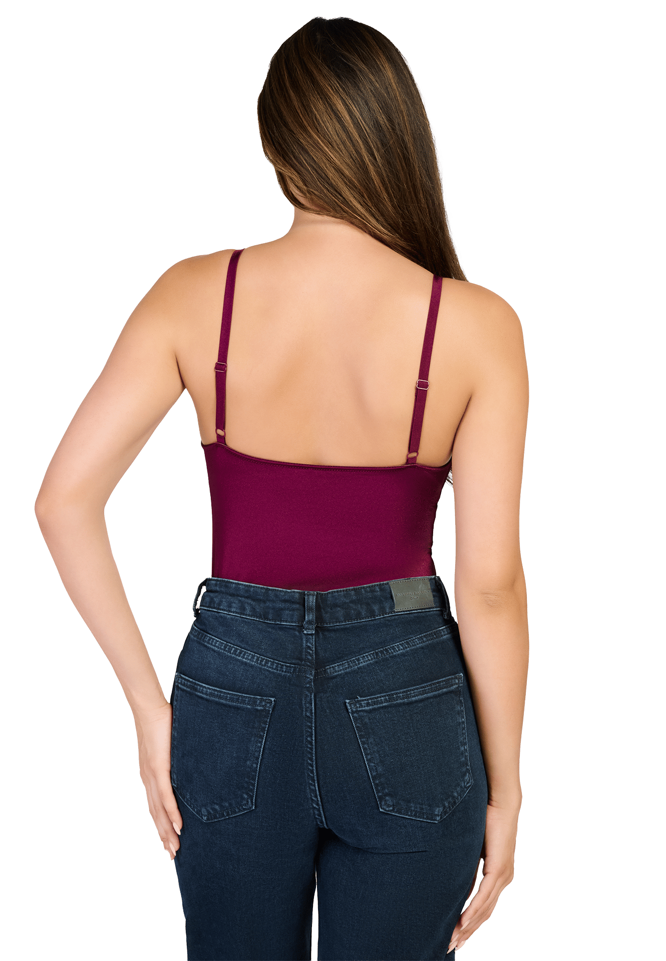 Padded bra top wireless cherry burgundy