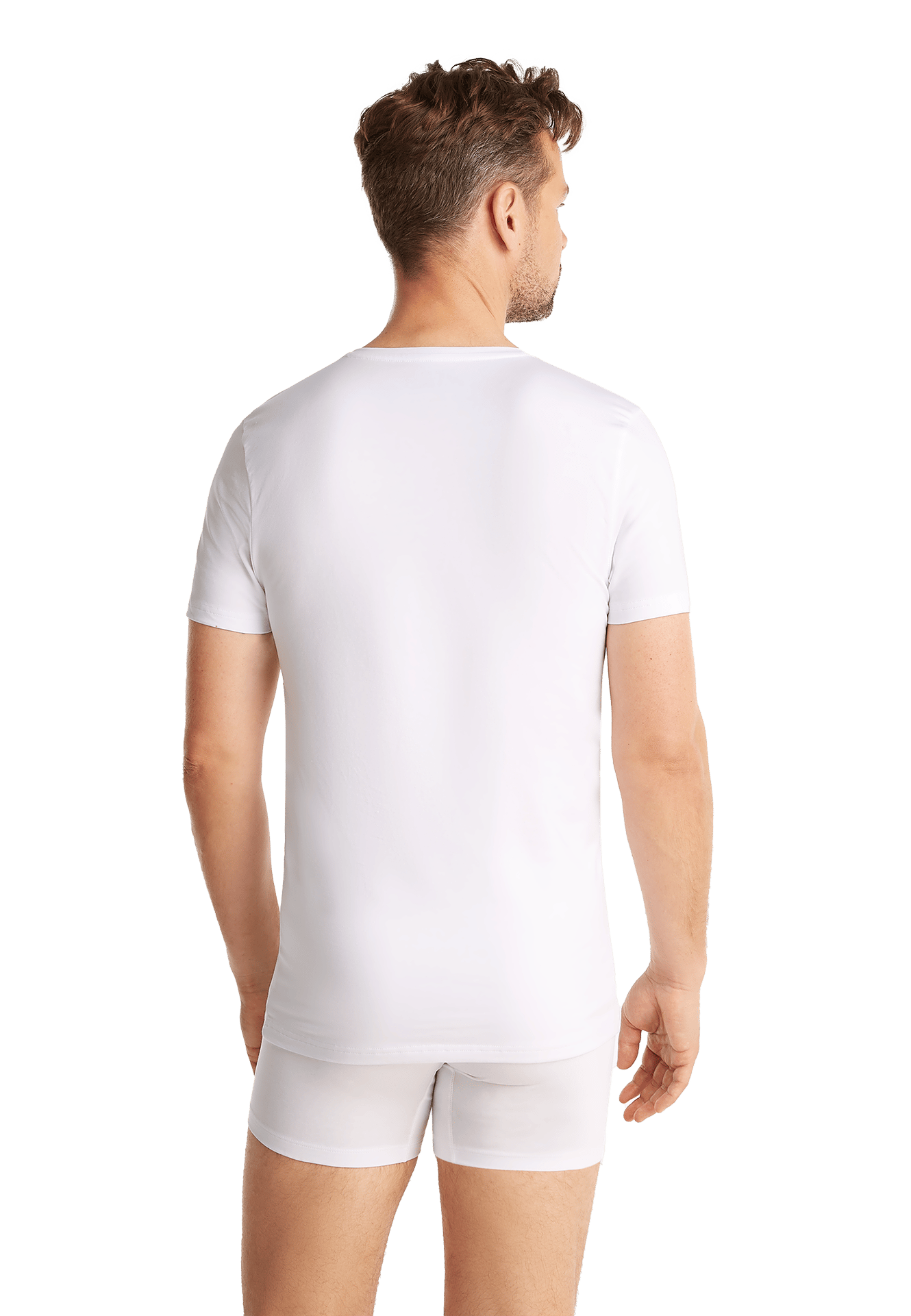 T-shirt v-hals wit 2 pack