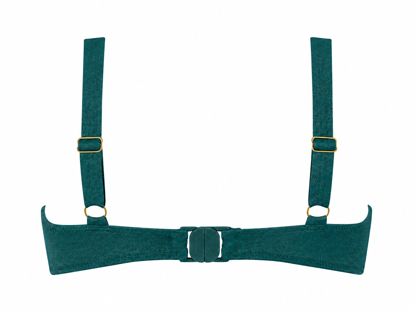 bikini top removable padding bottle green