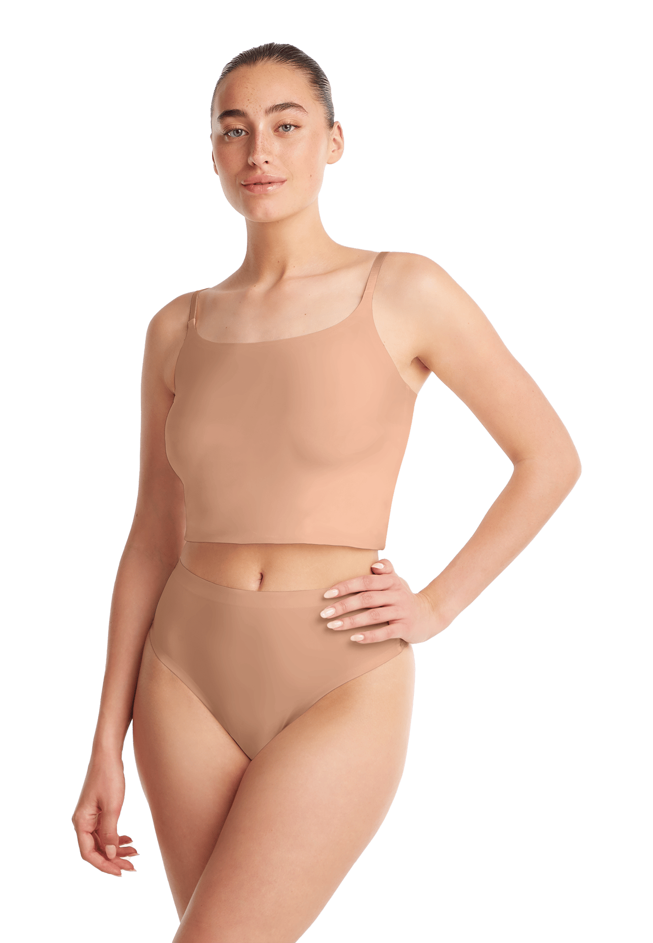 high waist brazilian met kant pink nut