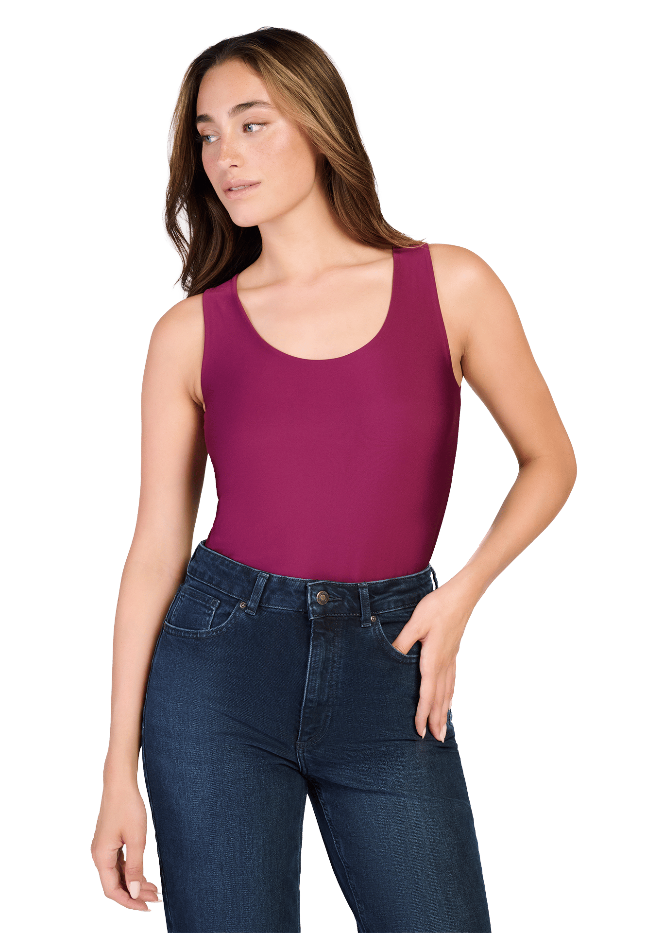 Singlet double layer cherry burgundy