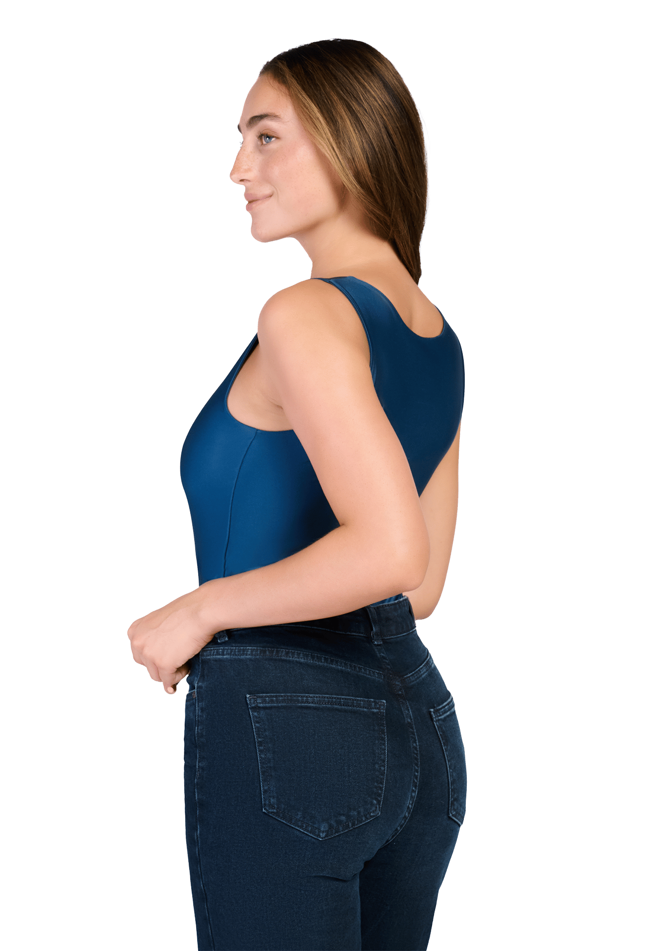 Singlet double layer smokey teal
