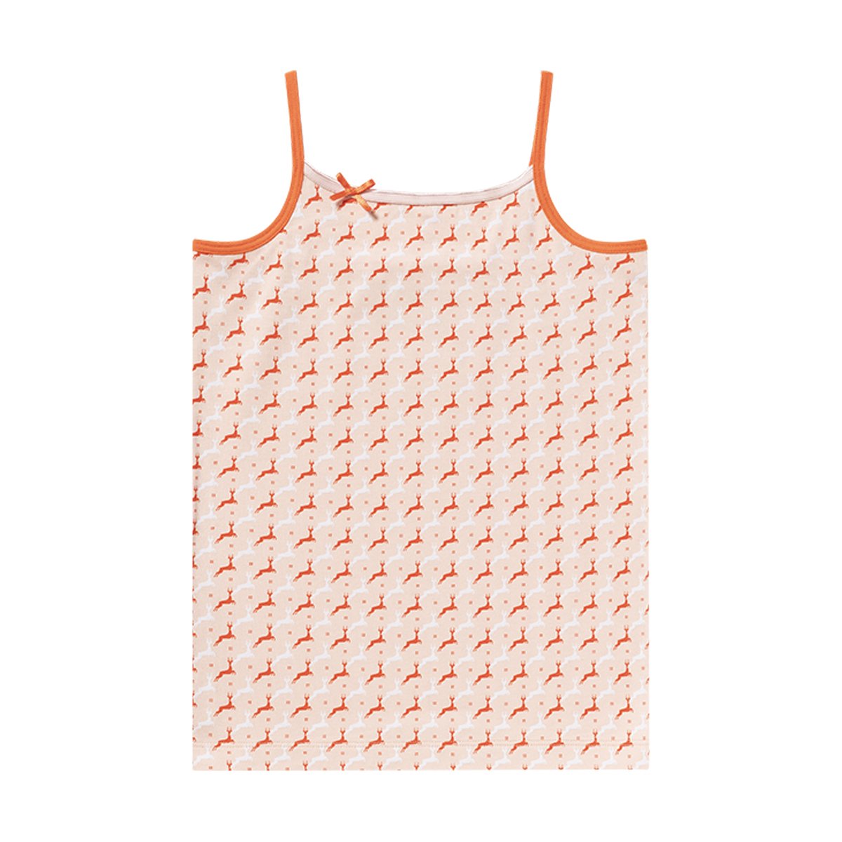 Spaghetti top happy deer pink
