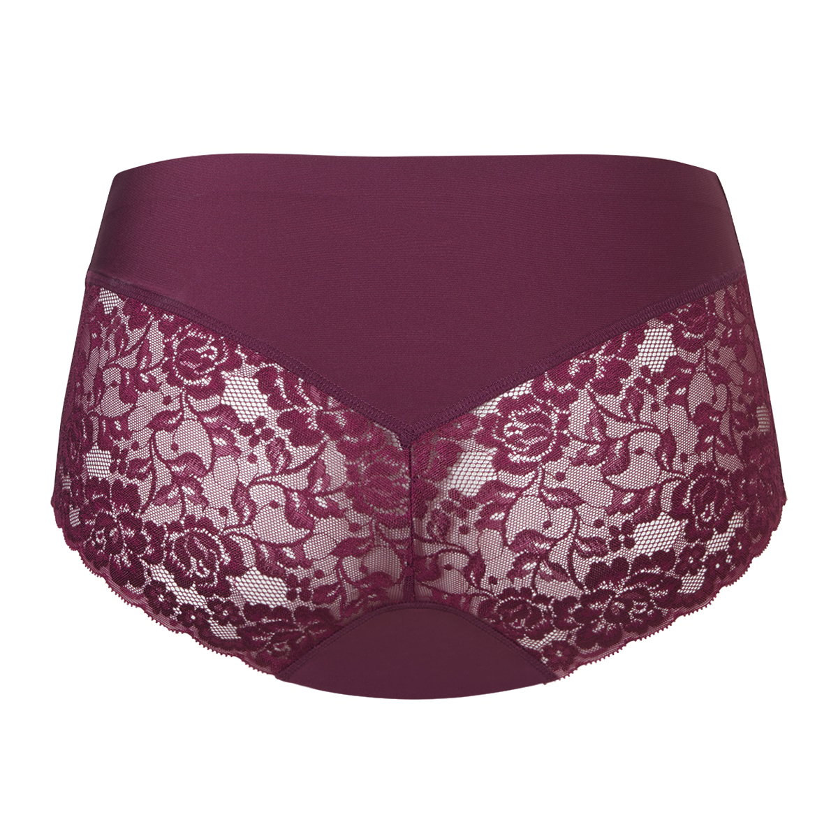 Midi met kant cherry burgundy