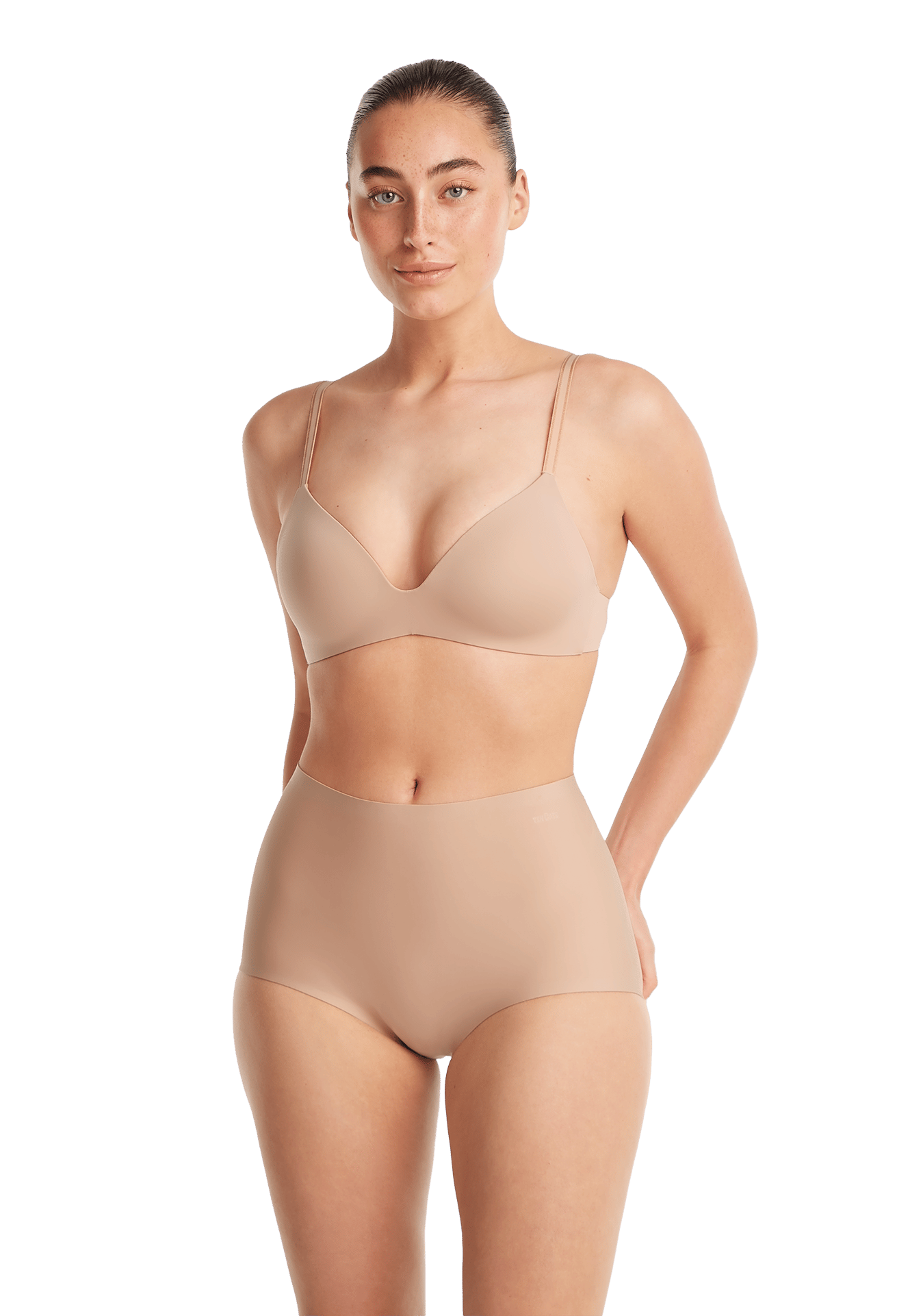 high waist shape walnut