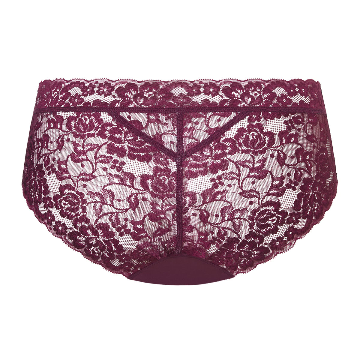 Hipster met kant cherry burgundy