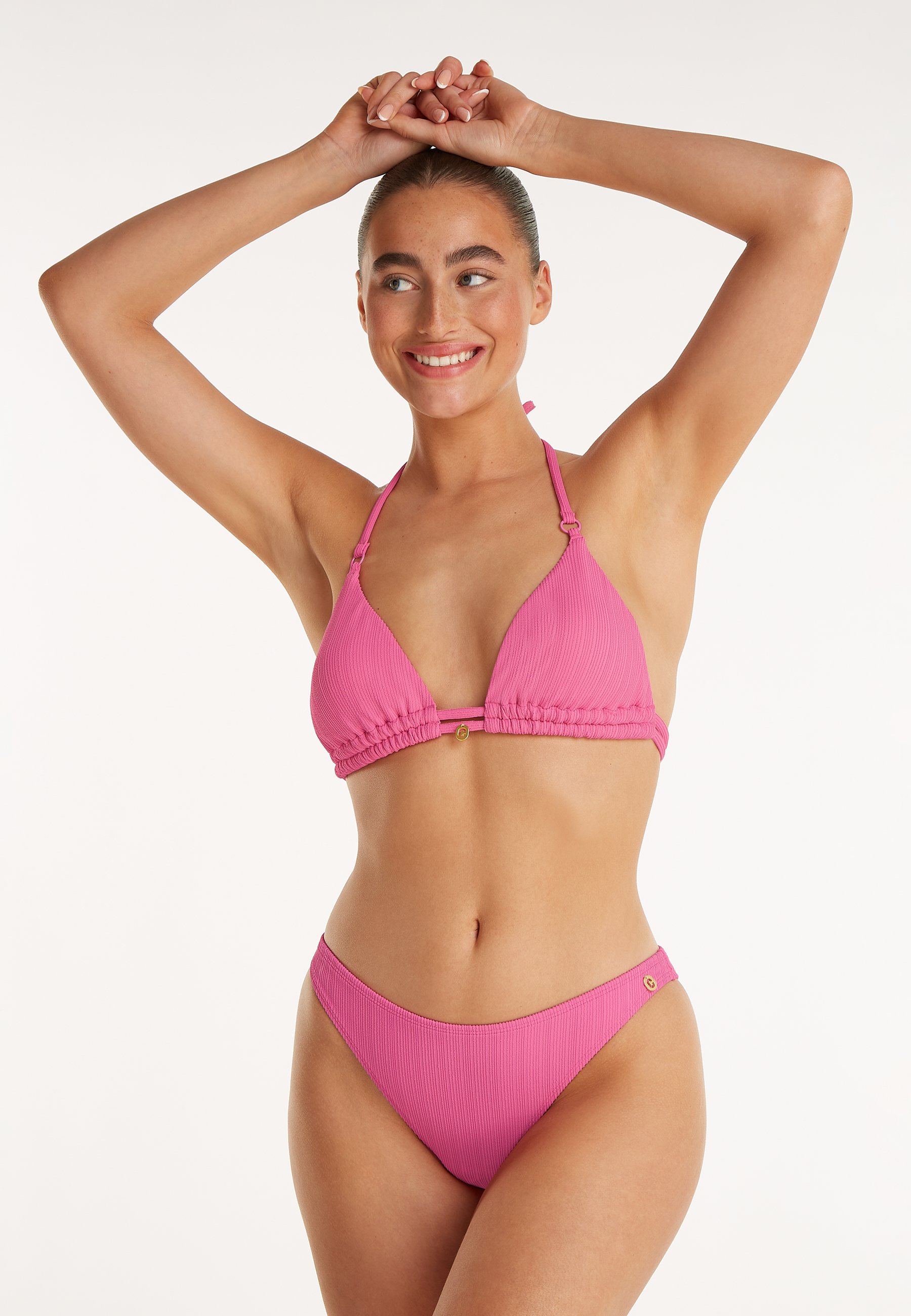 Cheeky bikini bottom french rose