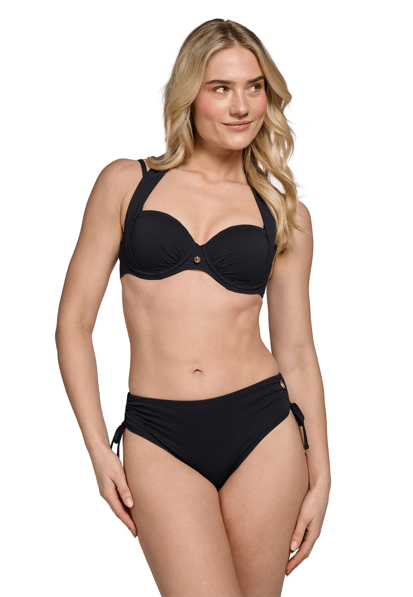 bikini bottom midi bow zwart