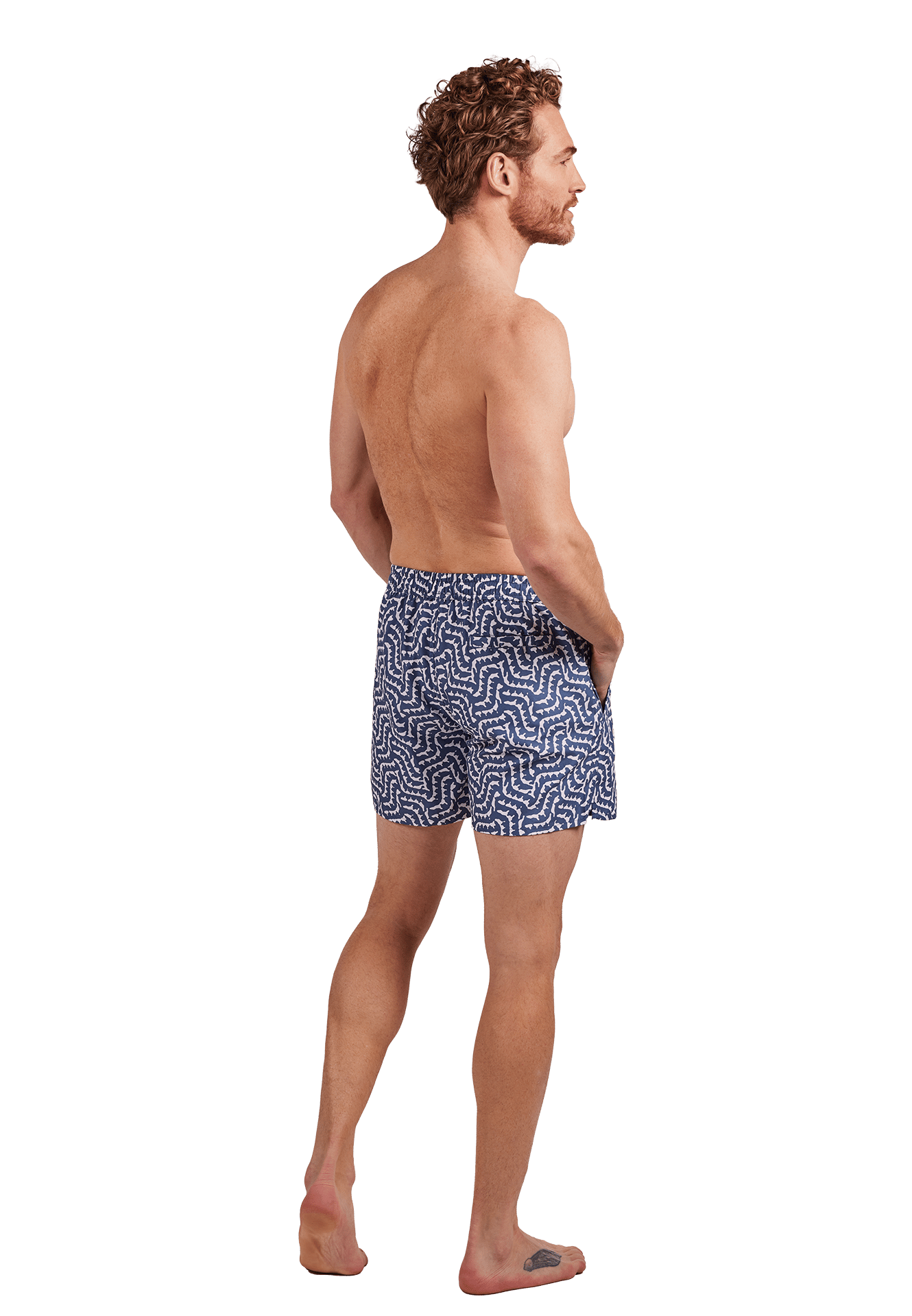 Beach shorts blue ripple 
