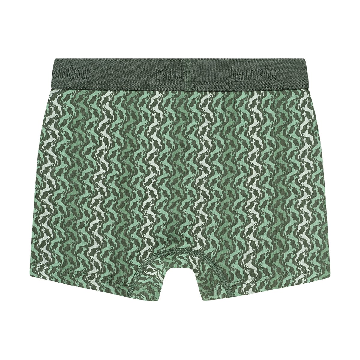 Shorts jumping deer gradient moss