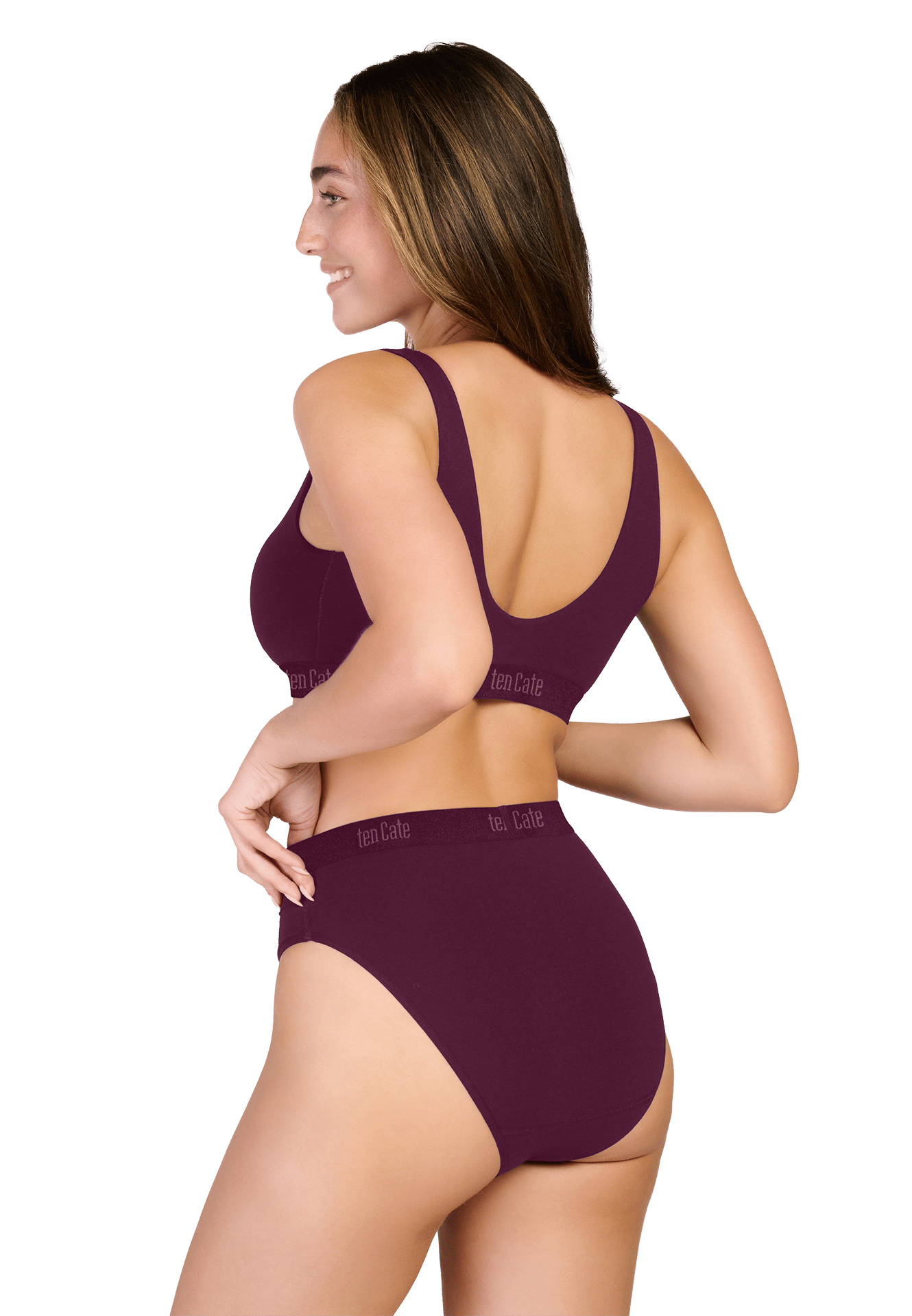 High leg cherry burgundy