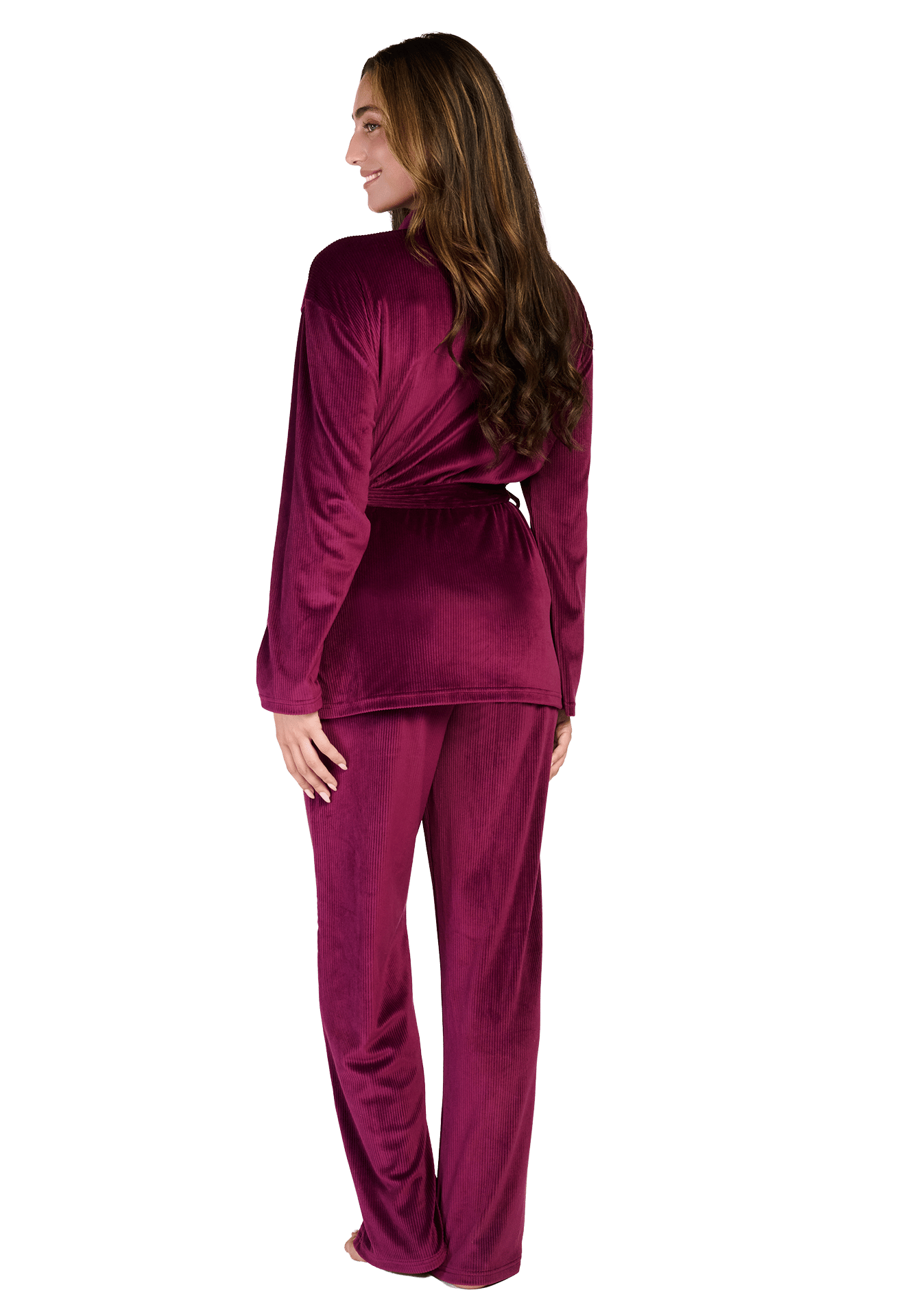 Broek cherry burgundy