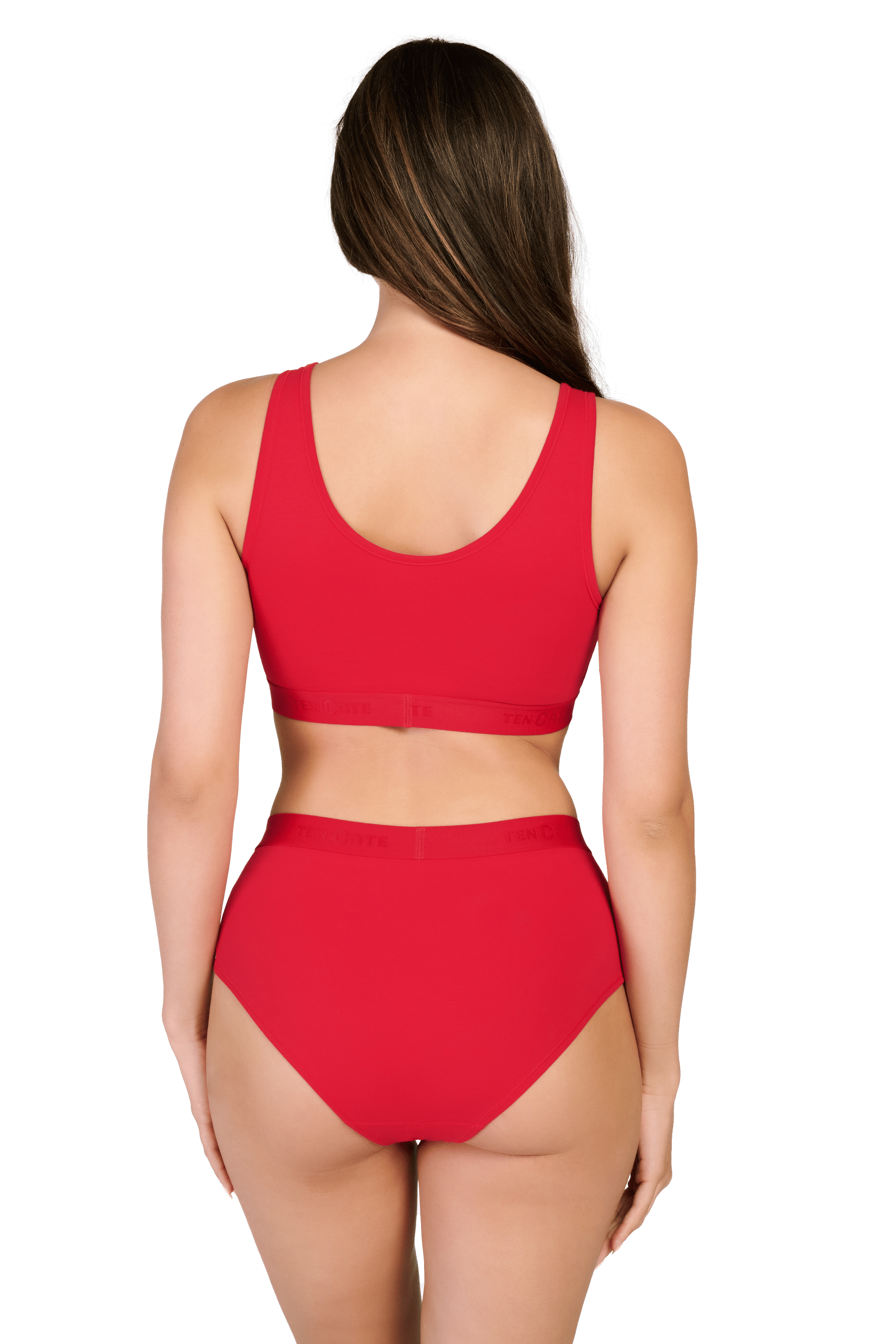 Bra top 2-pack rood/zwart