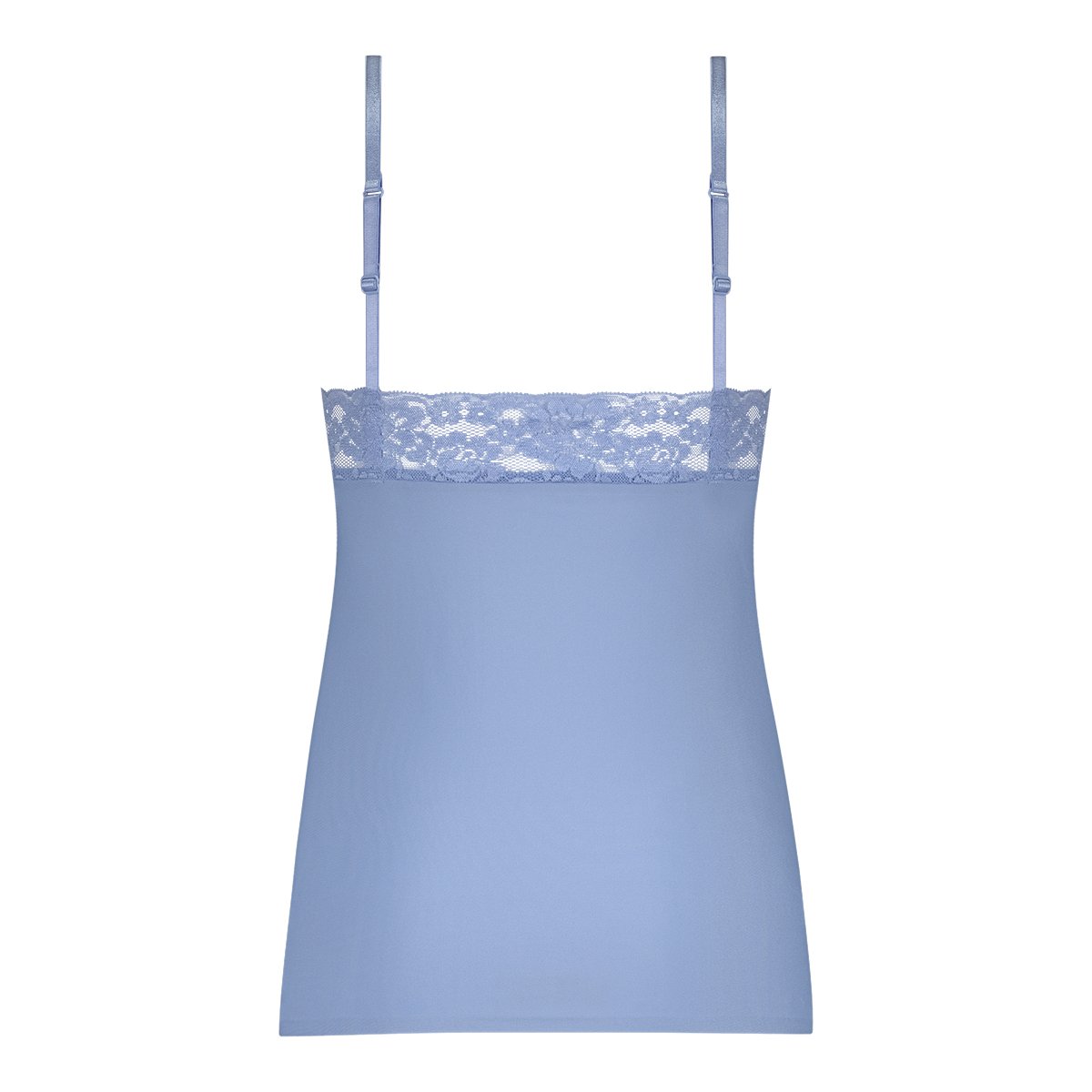 spaghetti top met kant v-neck lavender blue 