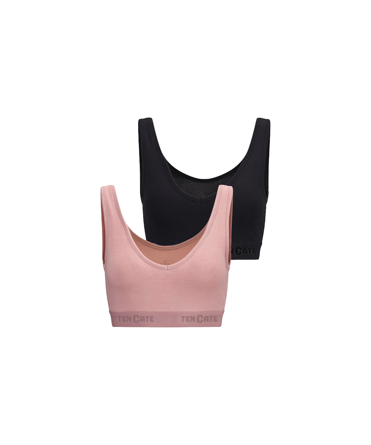 Bra top 2-pack roze/zwart 