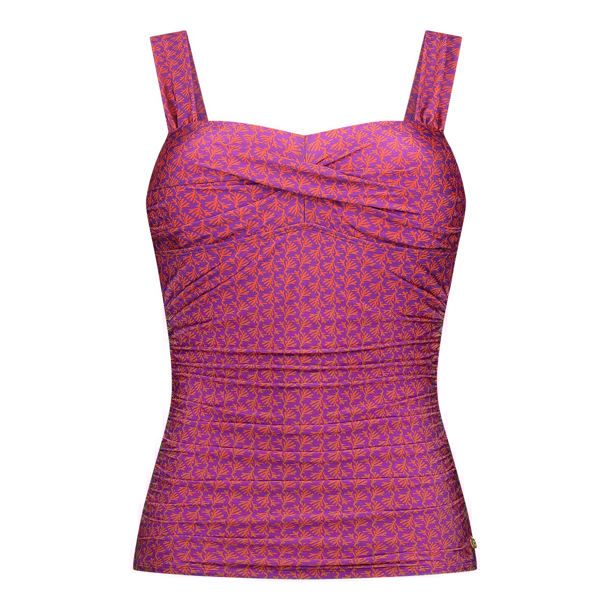 Tankini top twisted coral