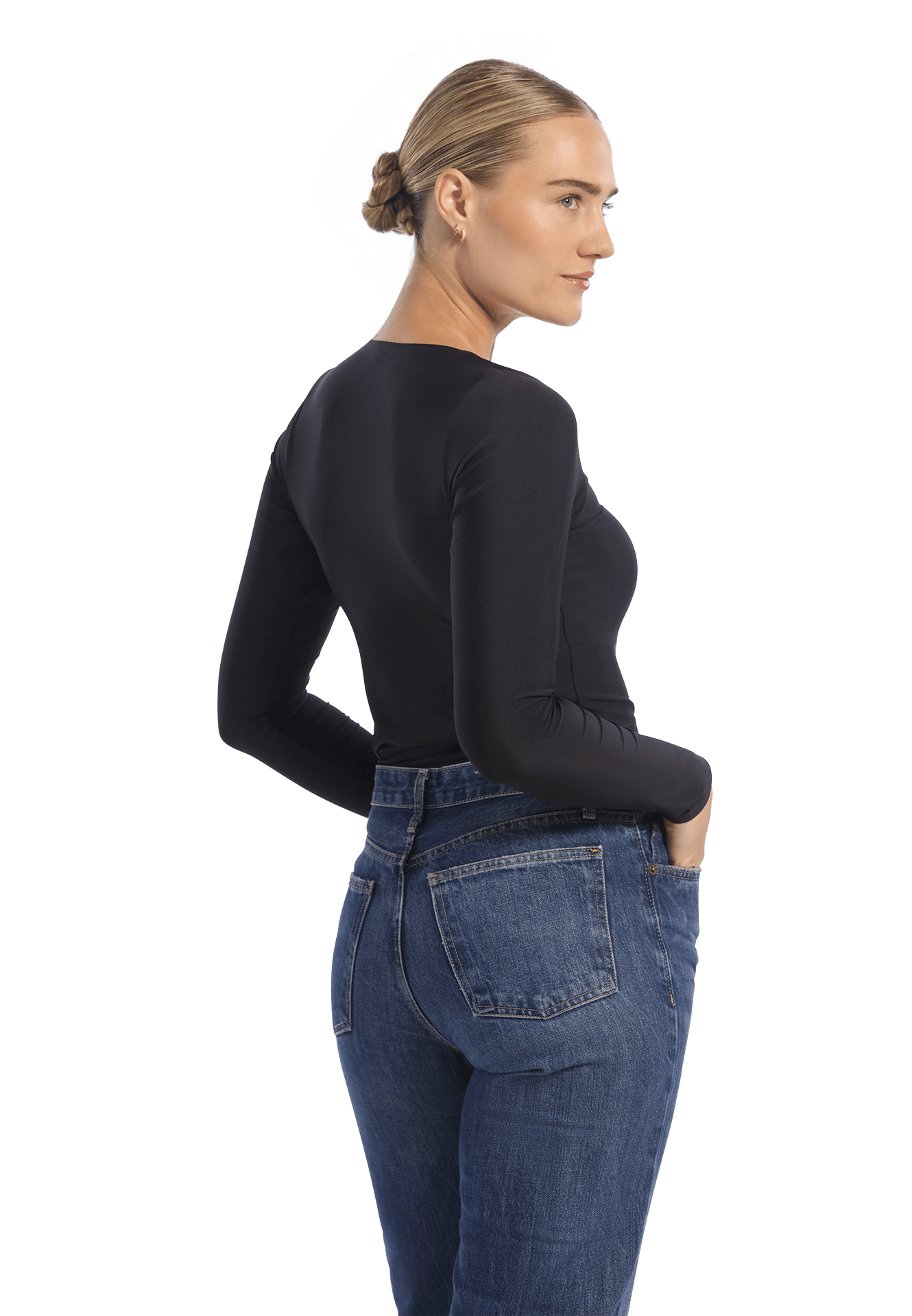 Shirt met lange mouw zwart 