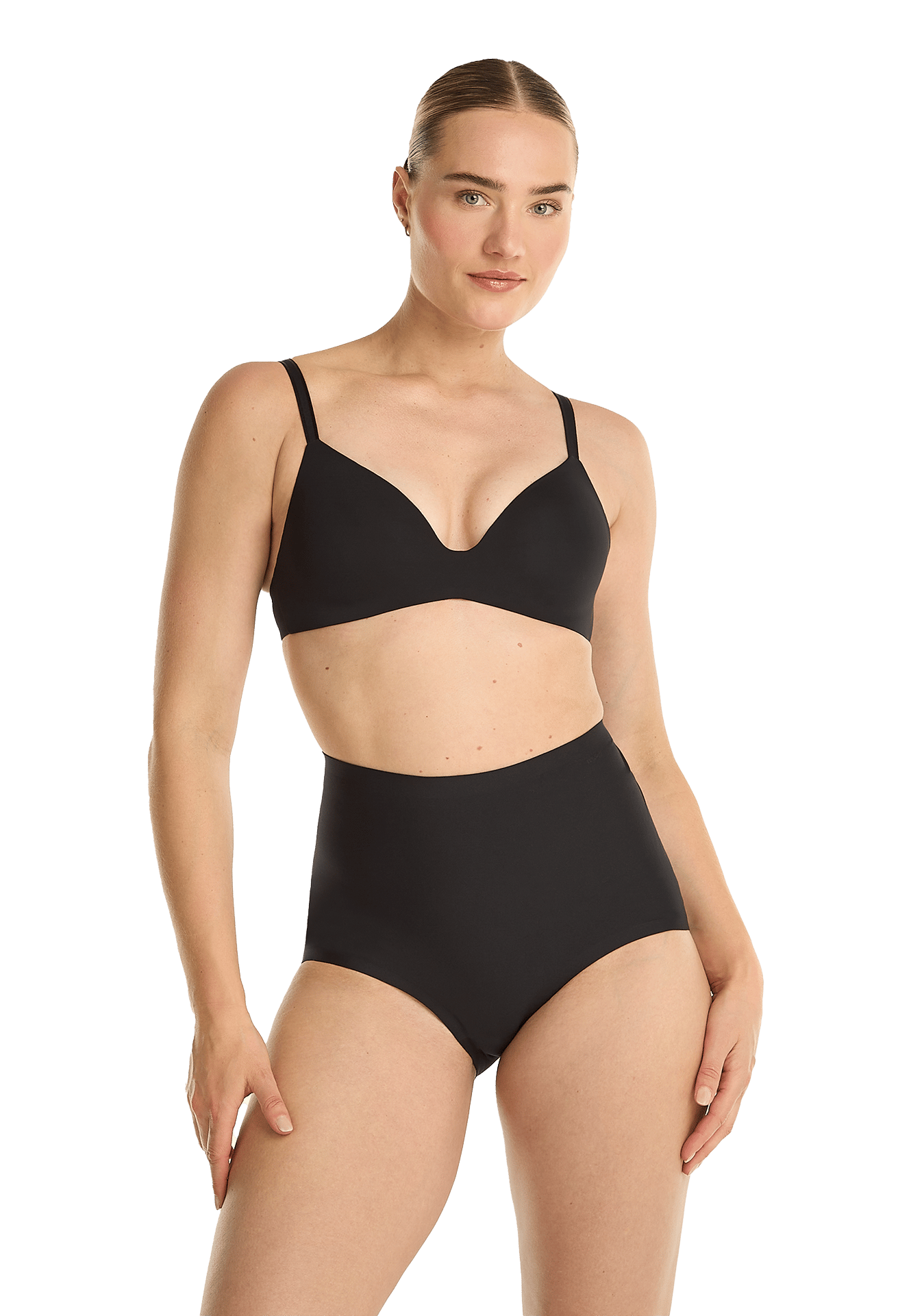 High waist shape zwart