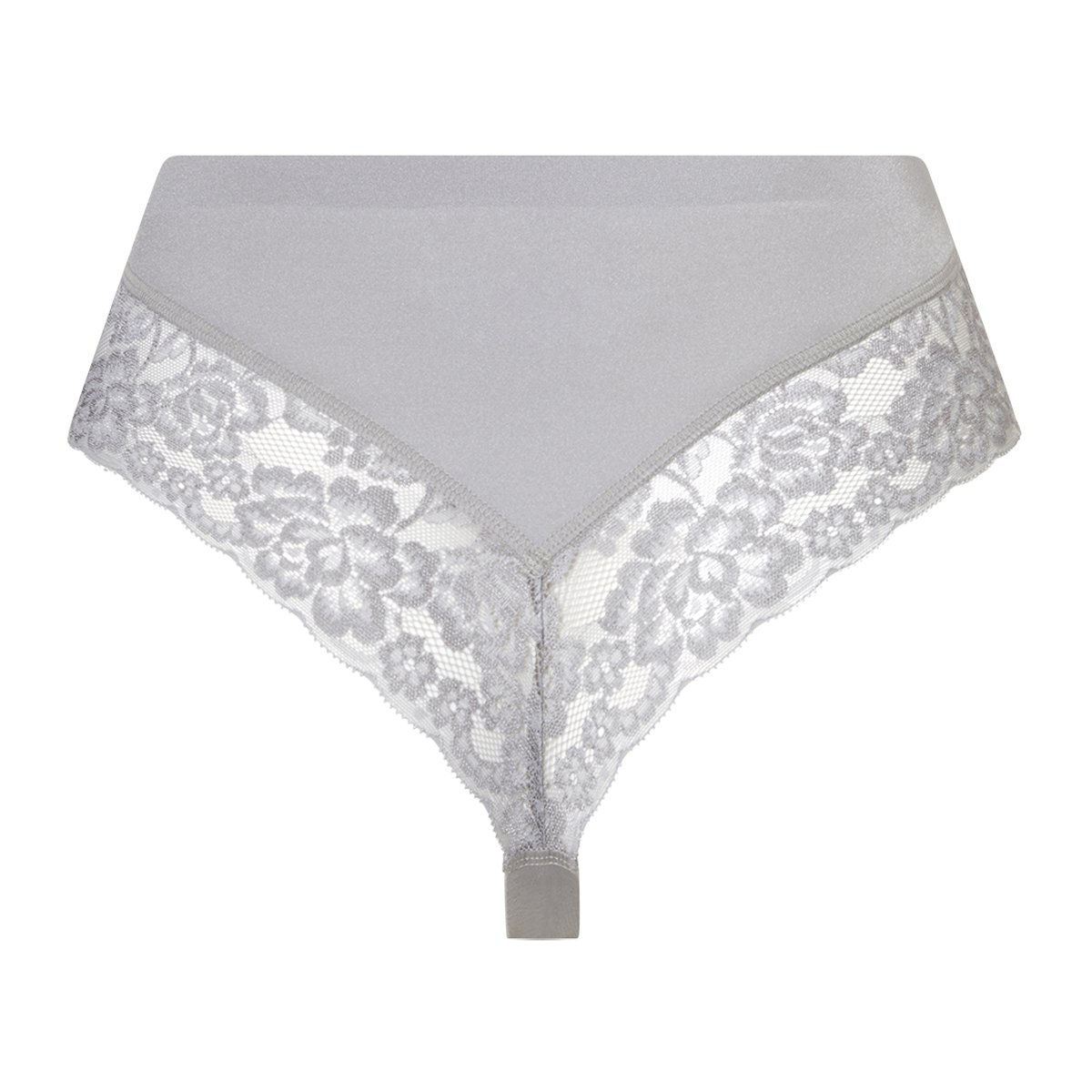 High waist brazilian silver shimmer