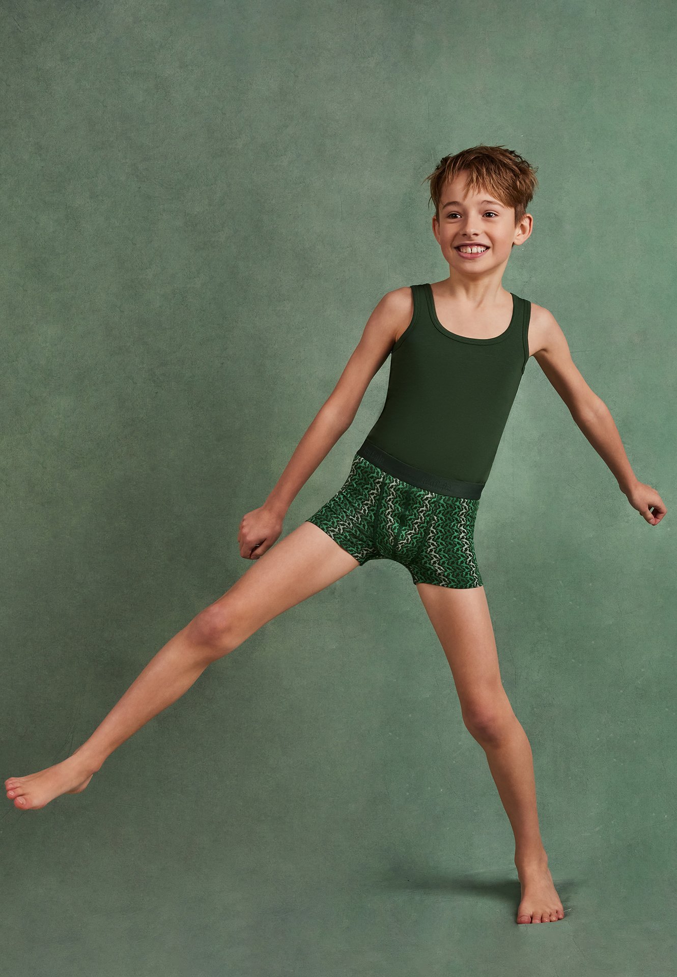 Shorts jumping deer gradient moss 3-pack