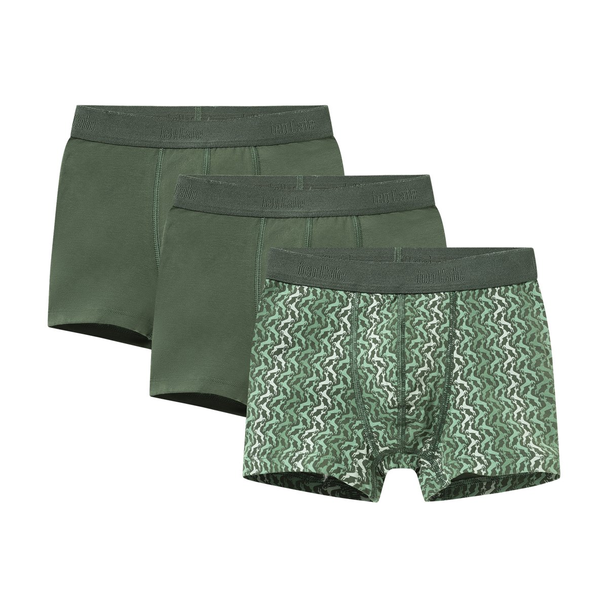 Shorts jumping deer gradient moss