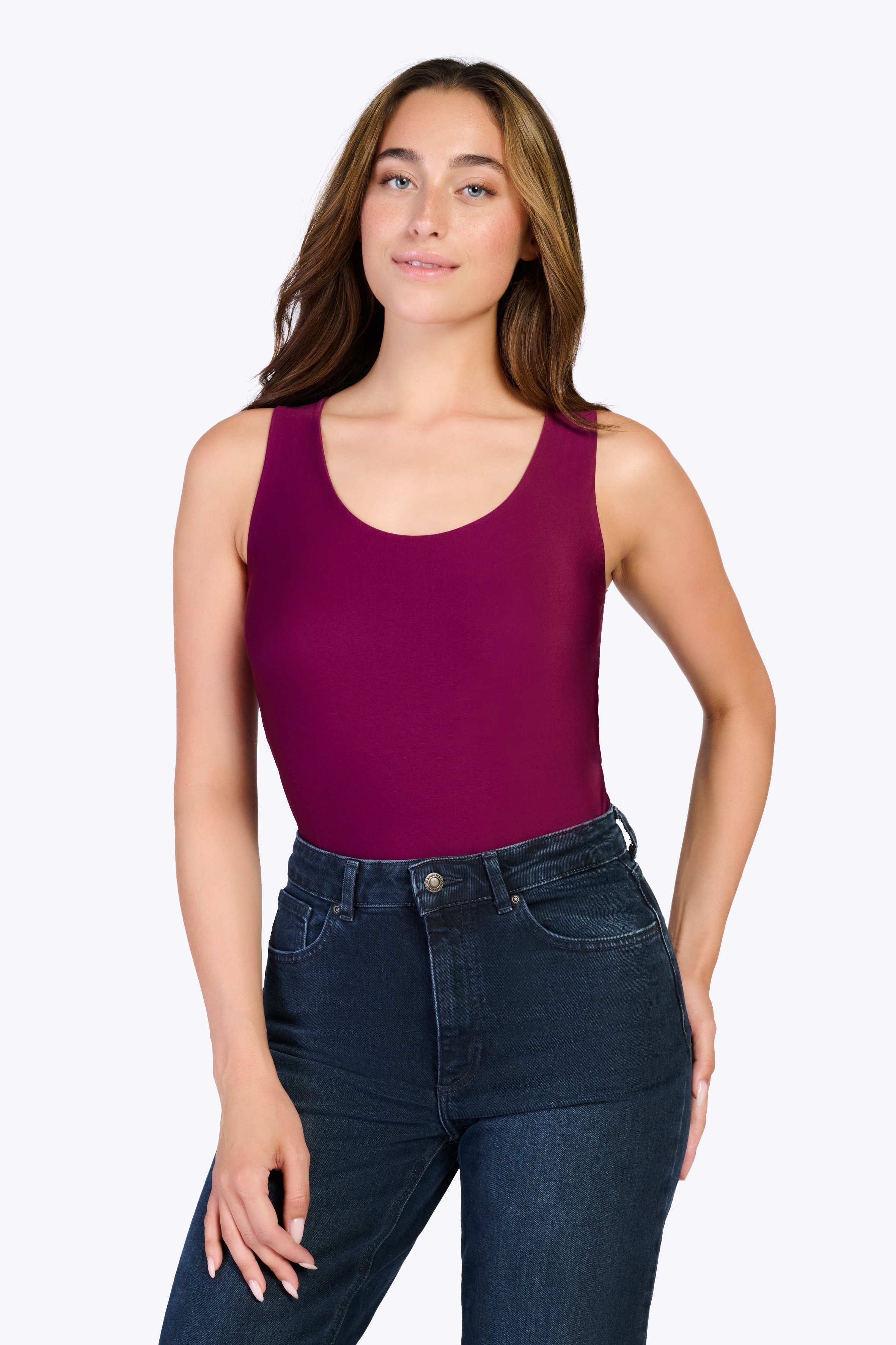 Singlet double layer cherry burgundy