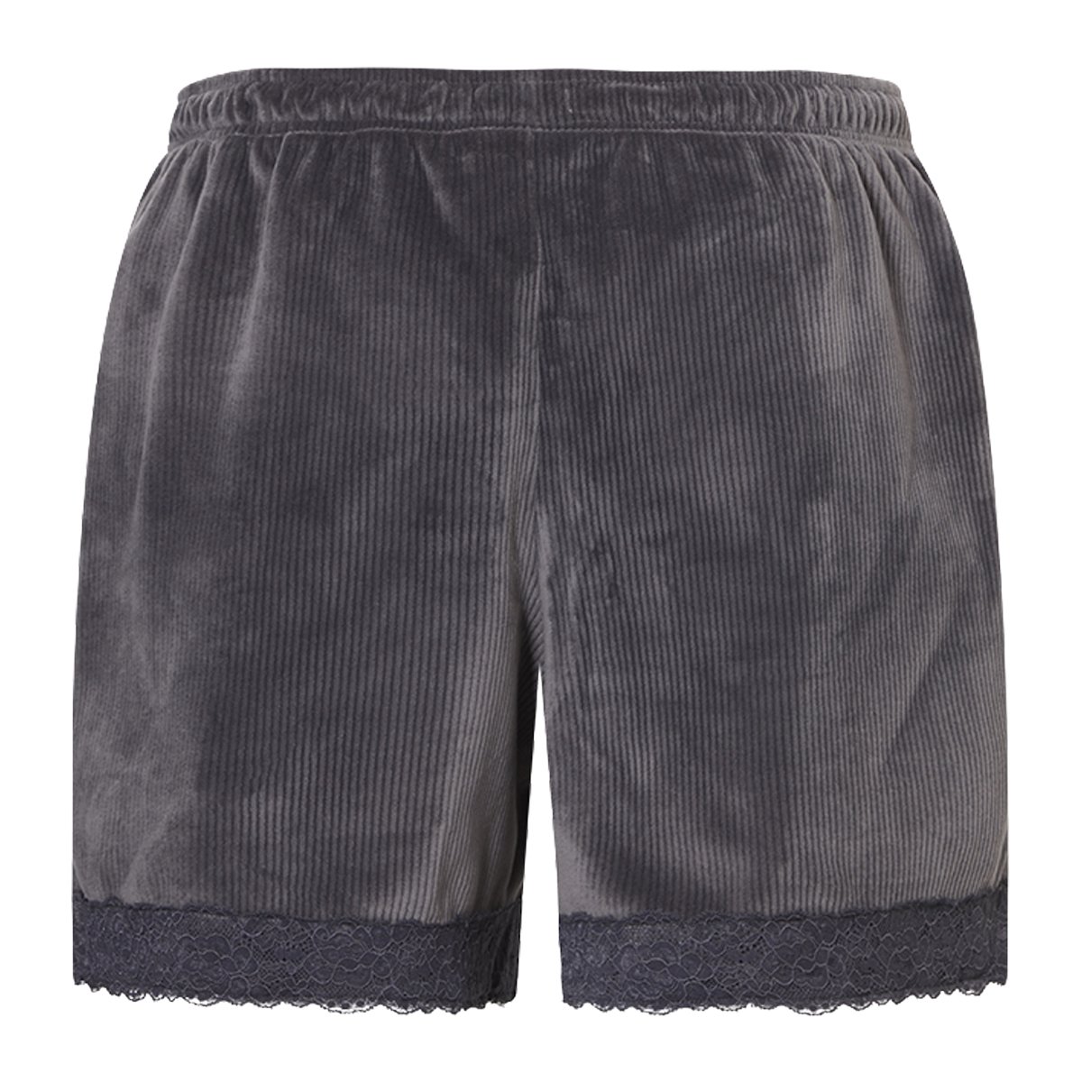 Short met kant warm grey