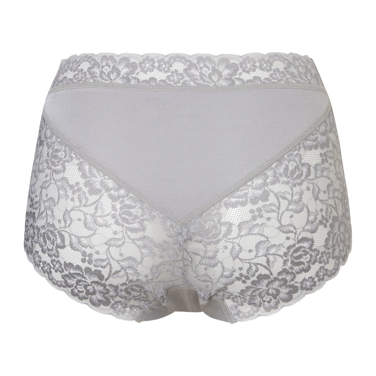 High waist met kant silver shimmer