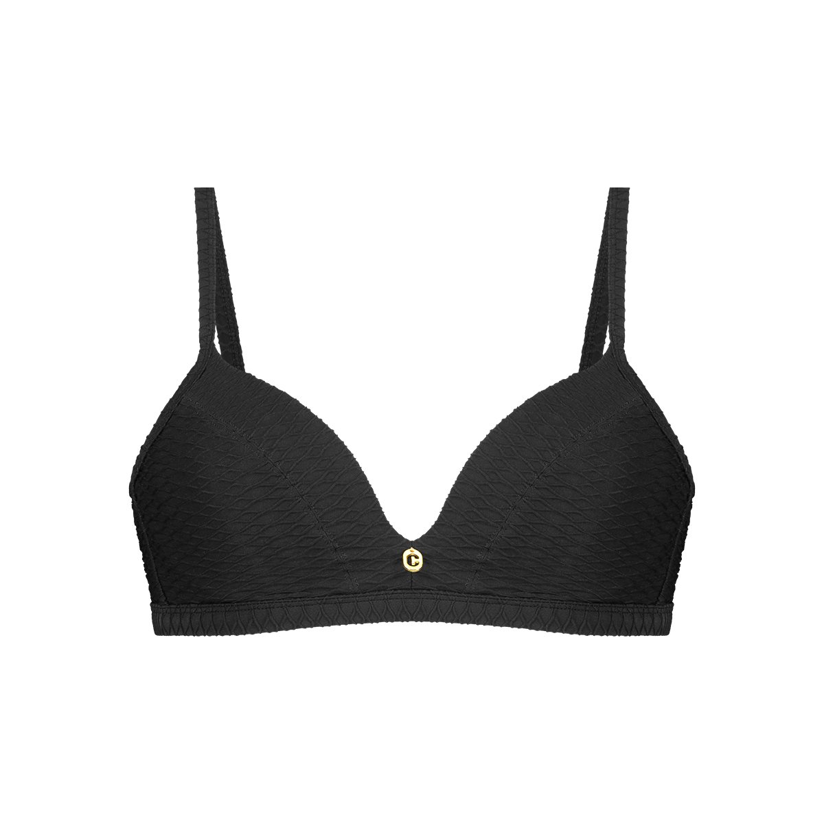 triangle bikini top black snake