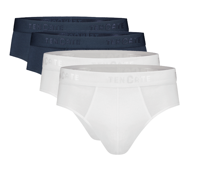 Slip 4-pack navy/wit 