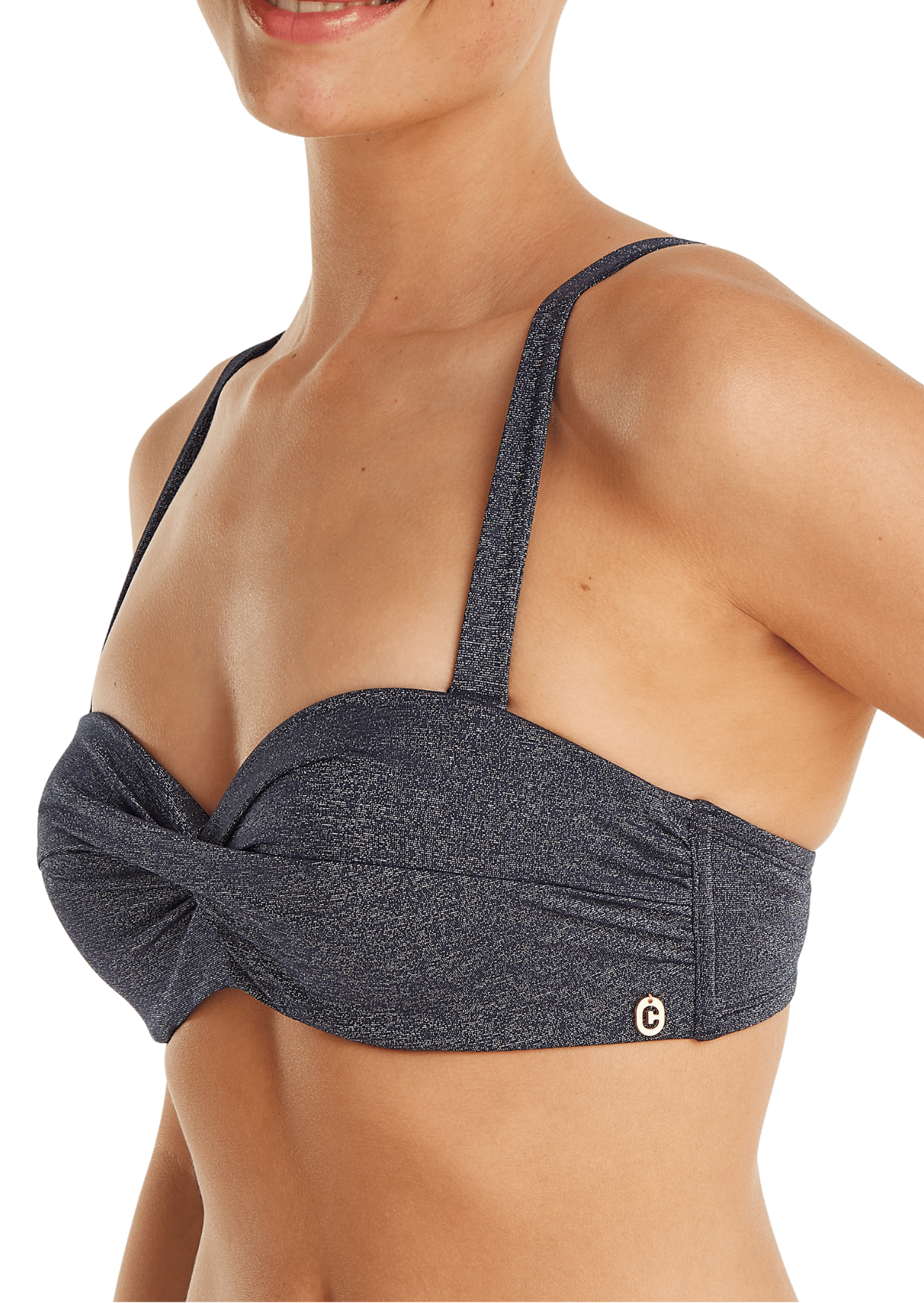 Twisted bikini top royal blue 