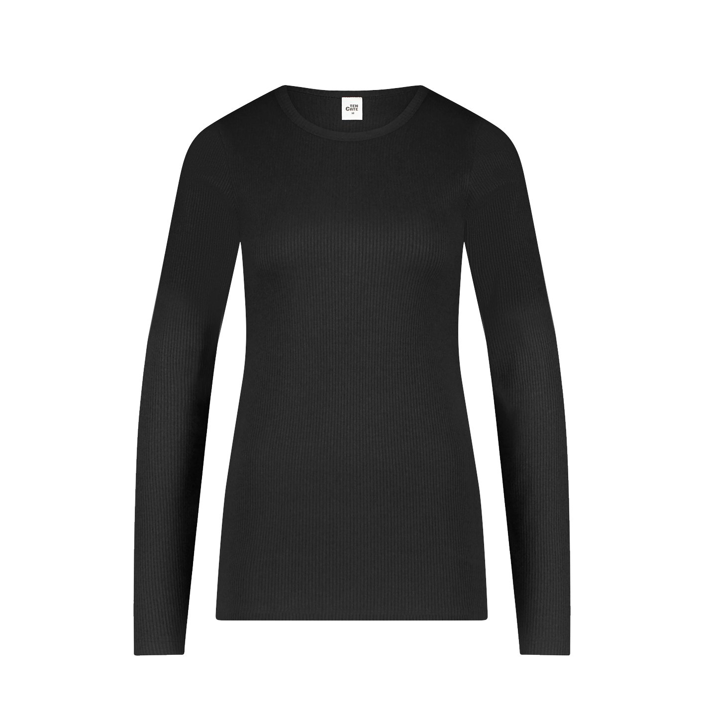 Thermo long sleeve zwart rib