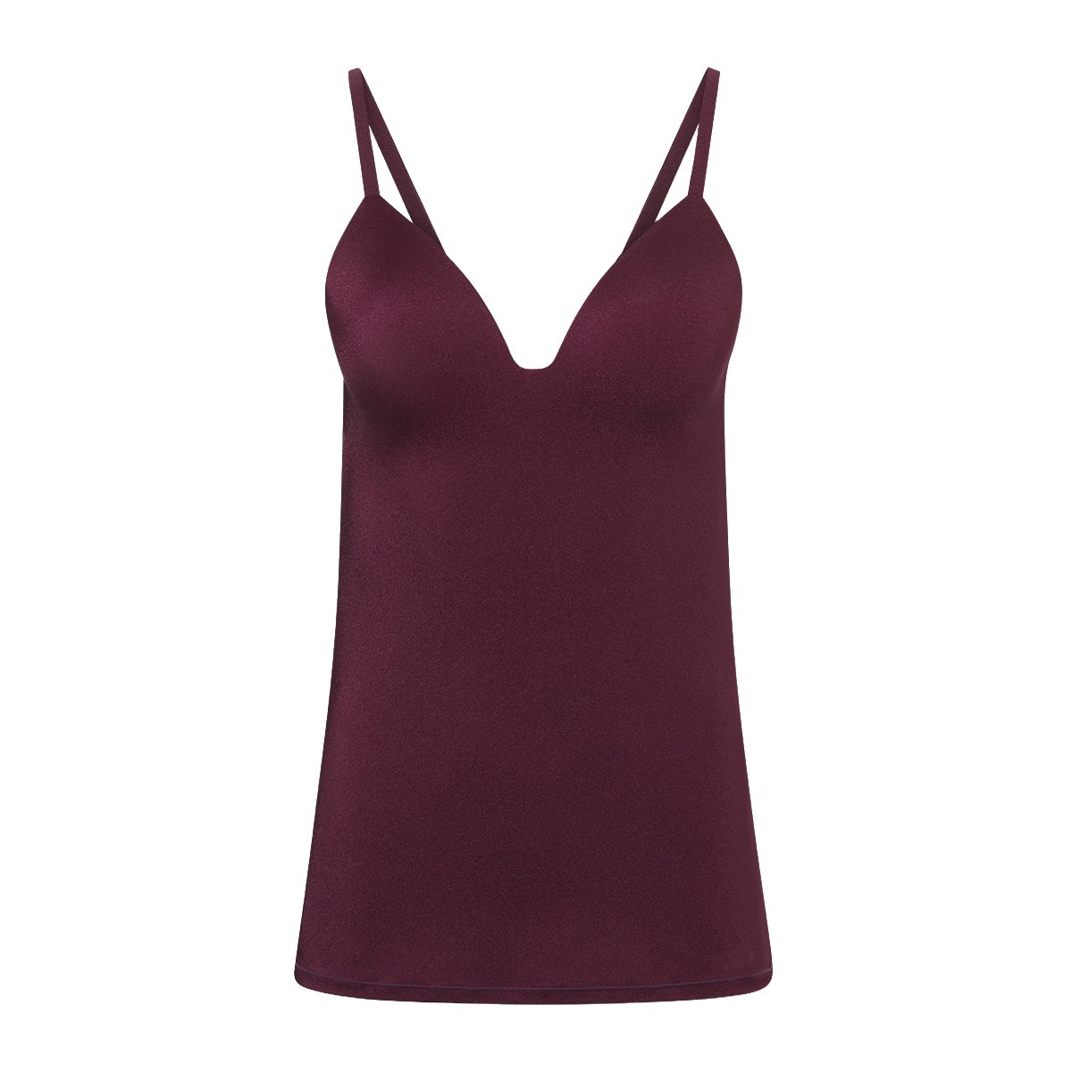 Padded bra top wireless cherry burgundy