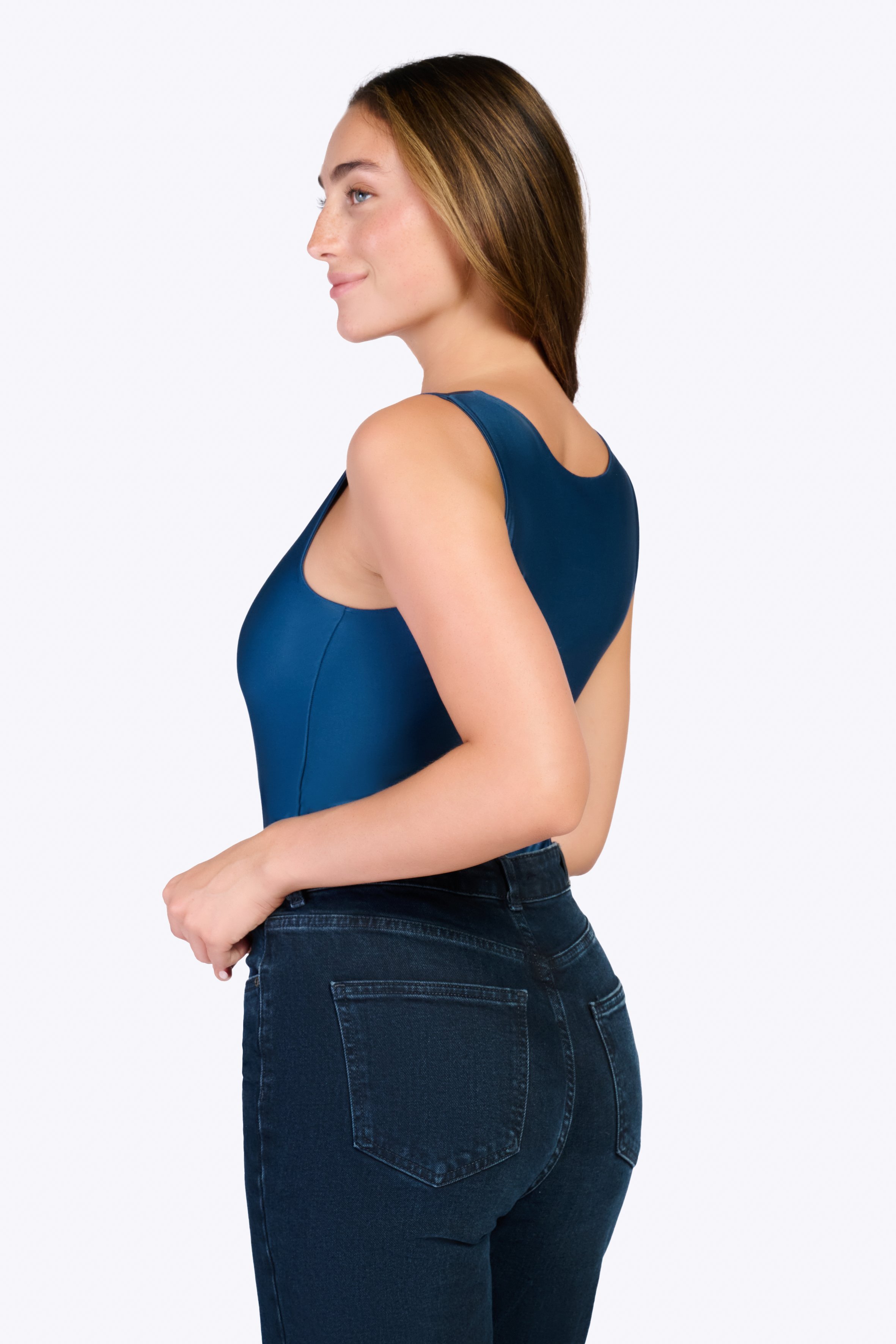 Singlet double layer smokey teal