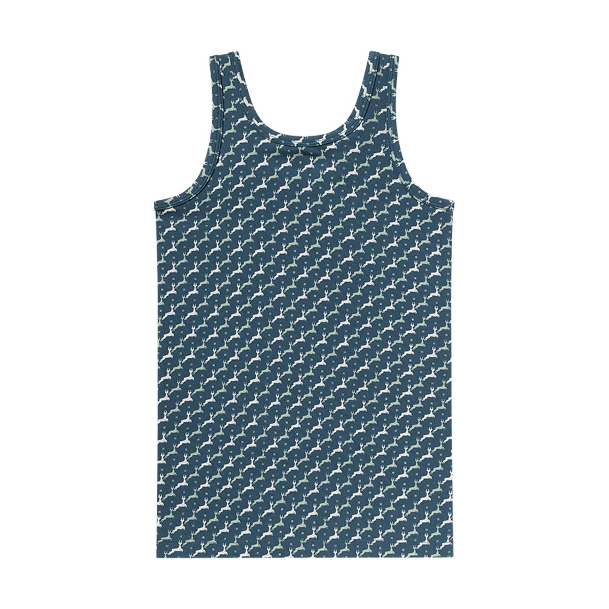 Singlet happy deer sea white 3-pack