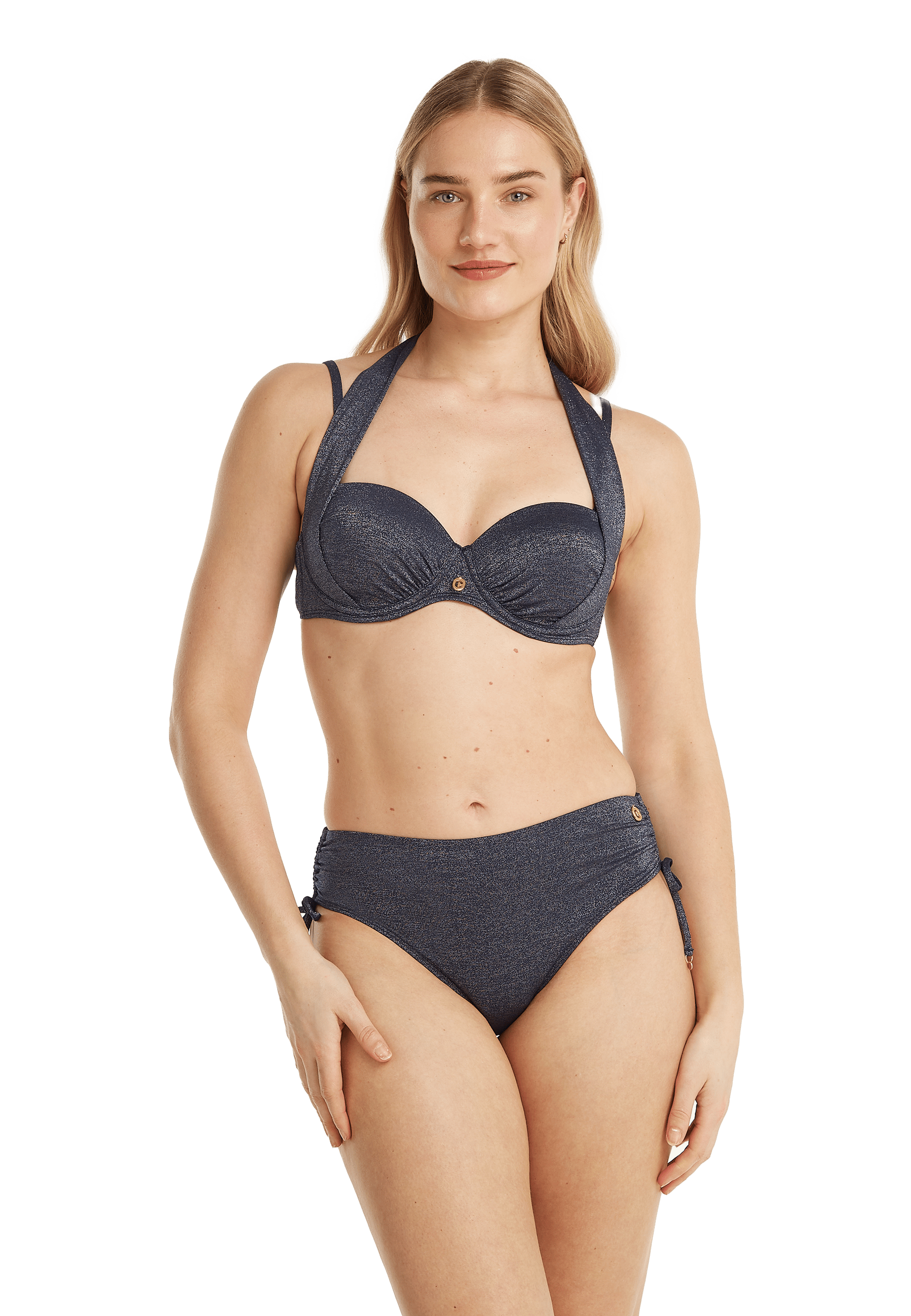 Midi bow bikini bottom royal blue 