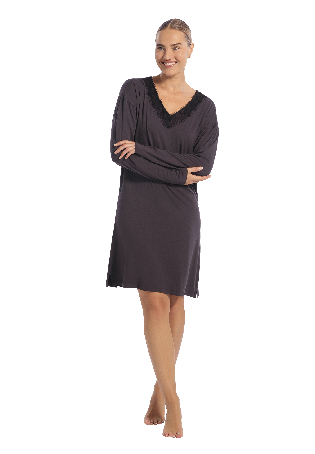 Jurk met lange mouw antra grey 