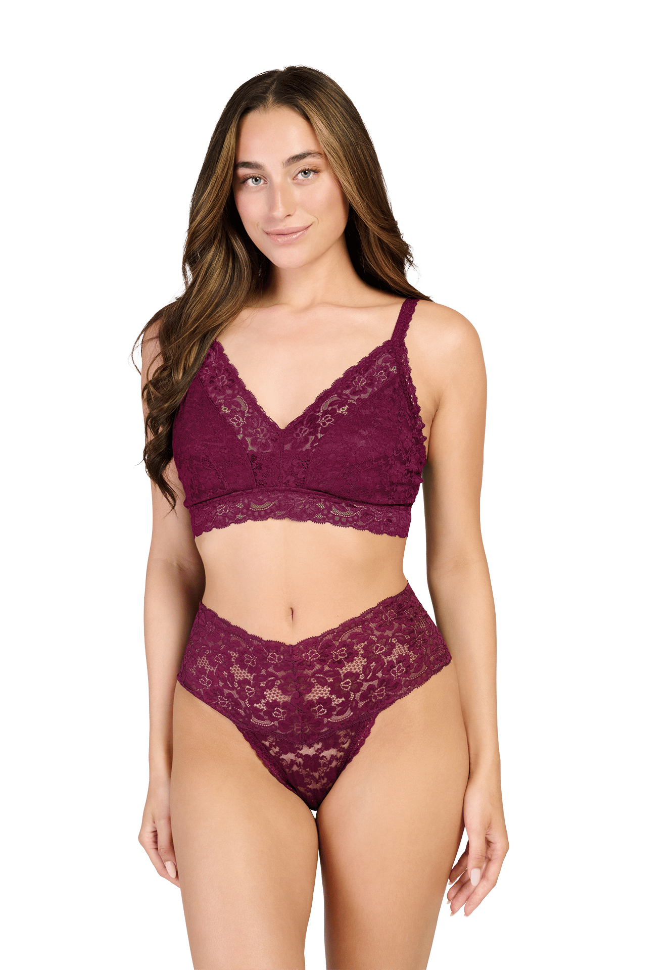 Bralette cupmaat B tot G burgundy