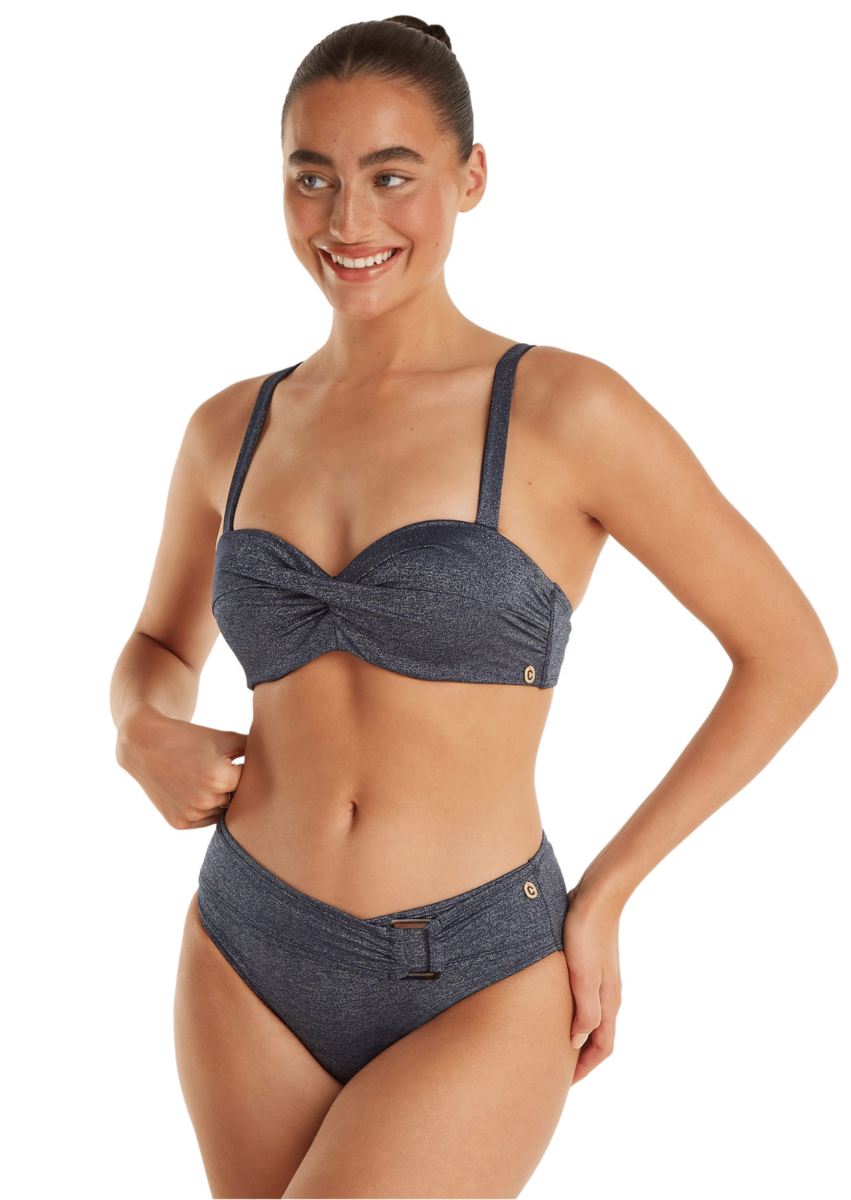 Twisted bikini top royal blue 